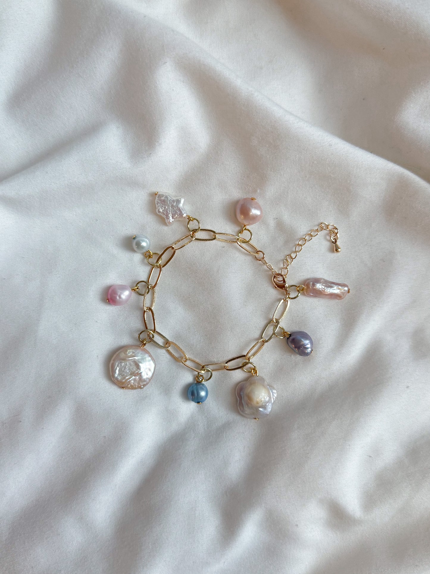 Pearl charm bracelet