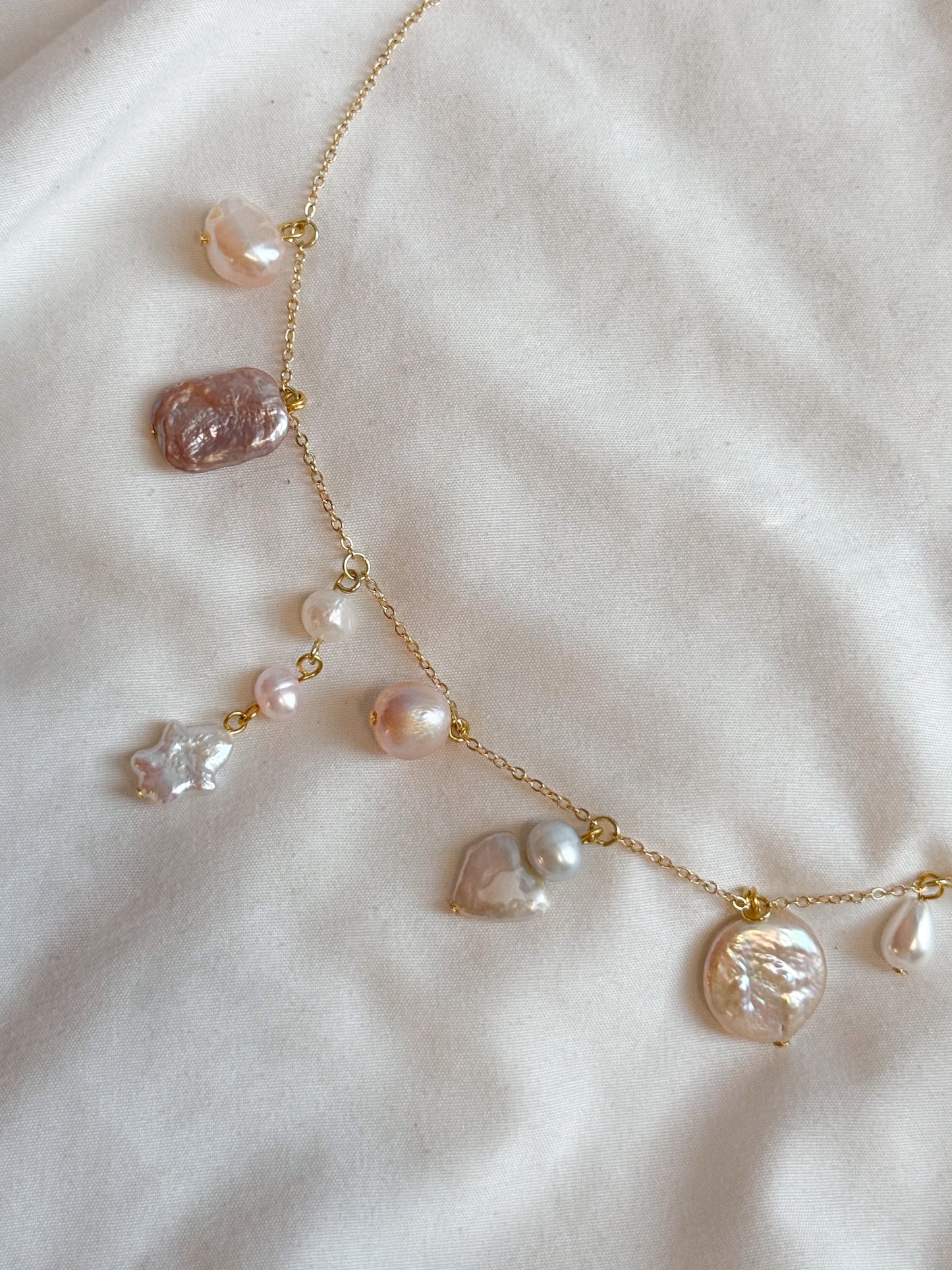 Pearl charm bracelet
