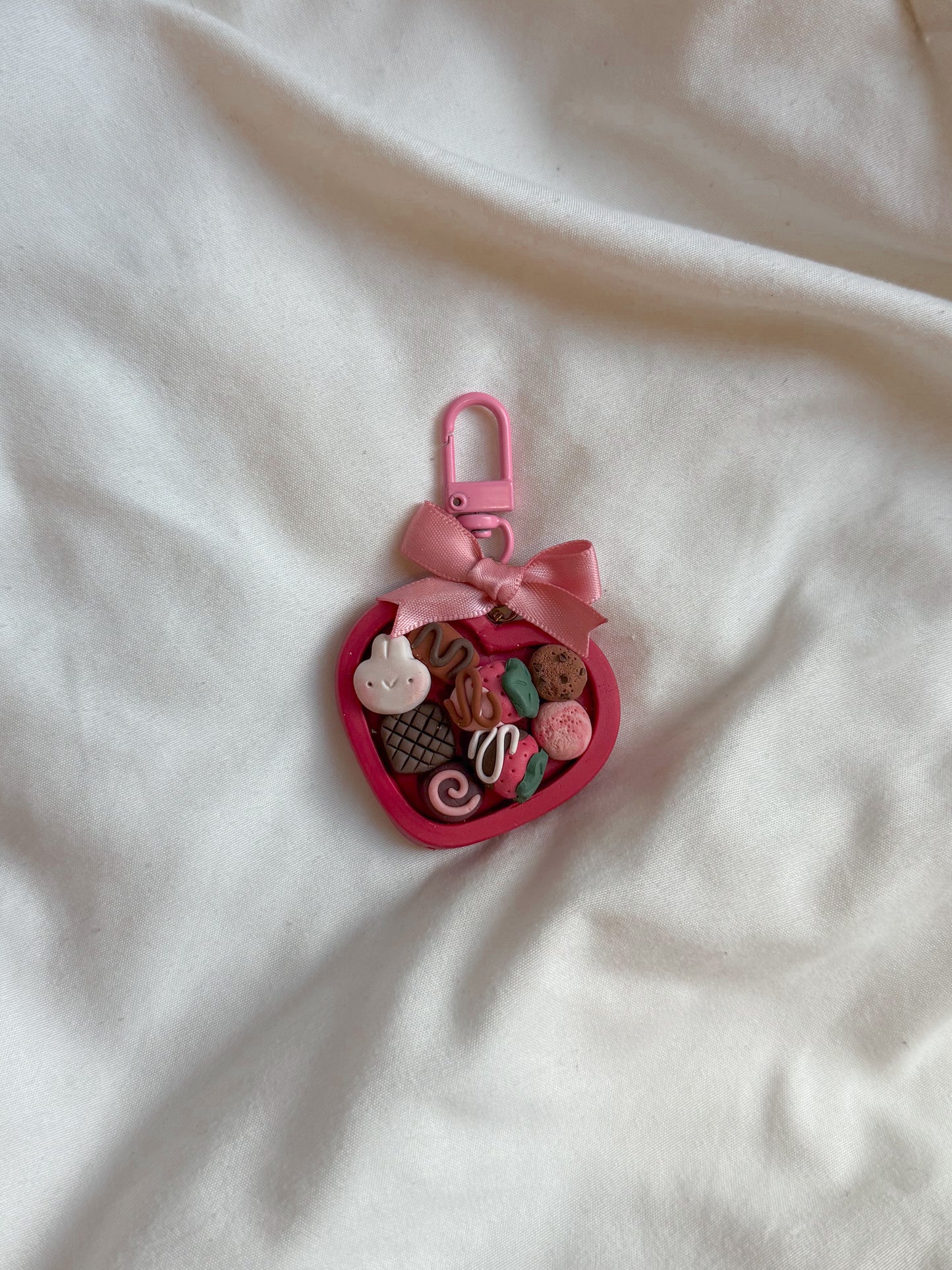 Chocolate heart keychain