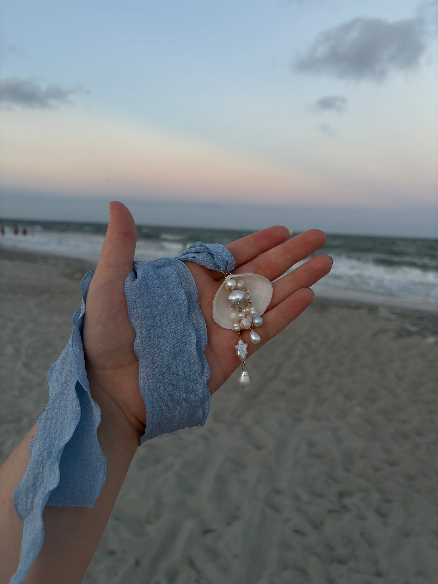 Cascading pearls necklace