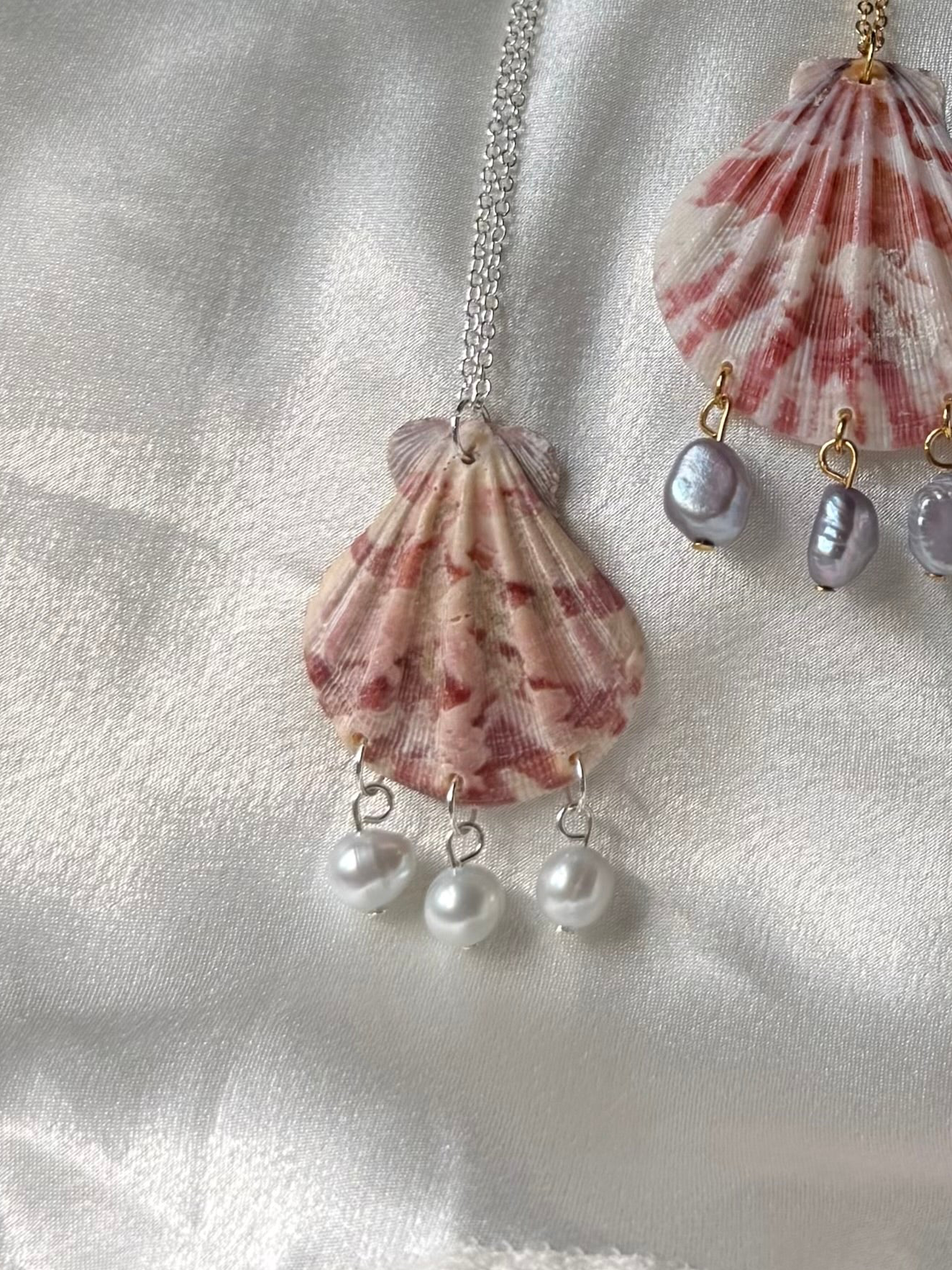 Sunset Scallop necklaces