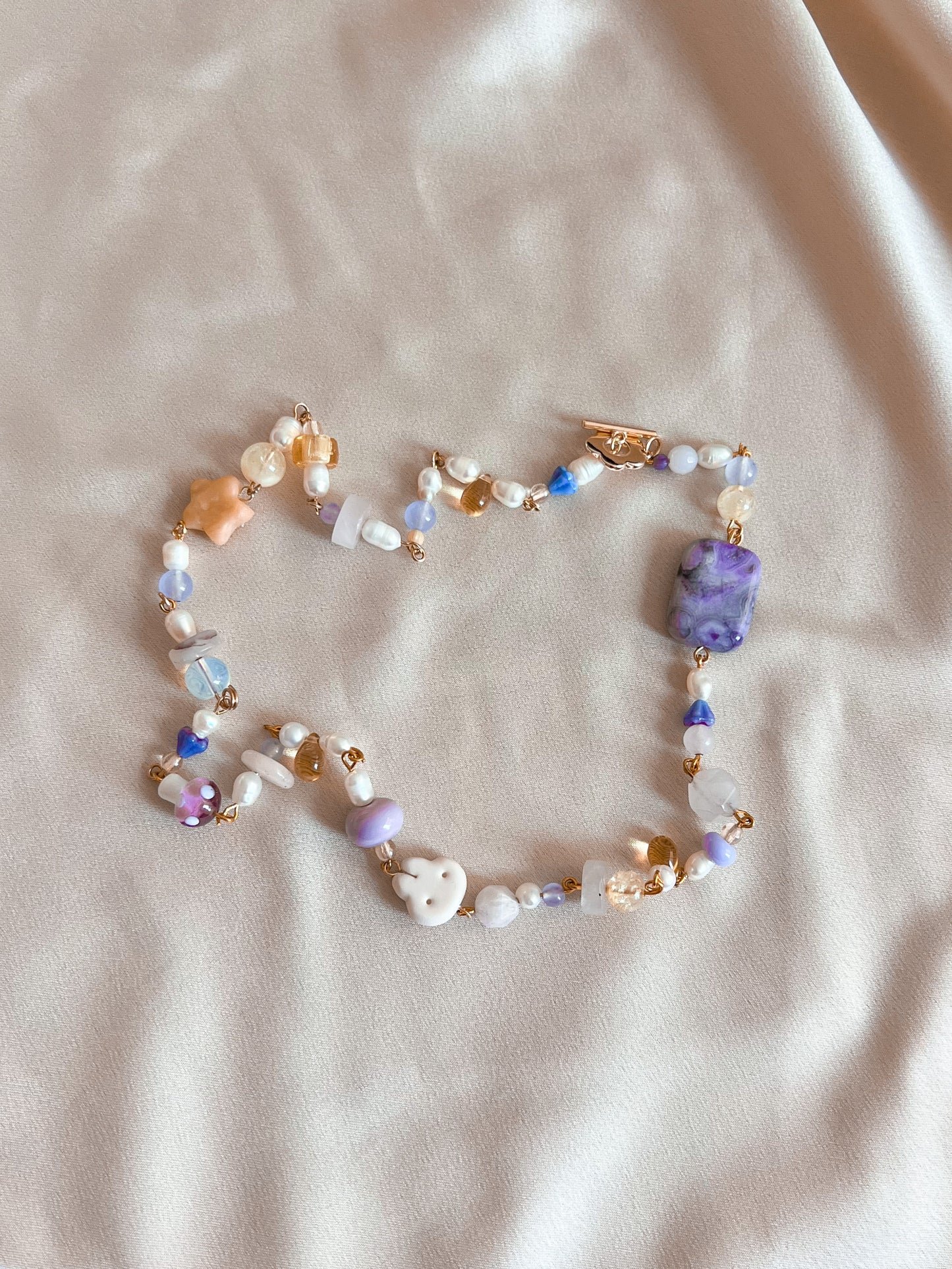 Bunny beaded necklace