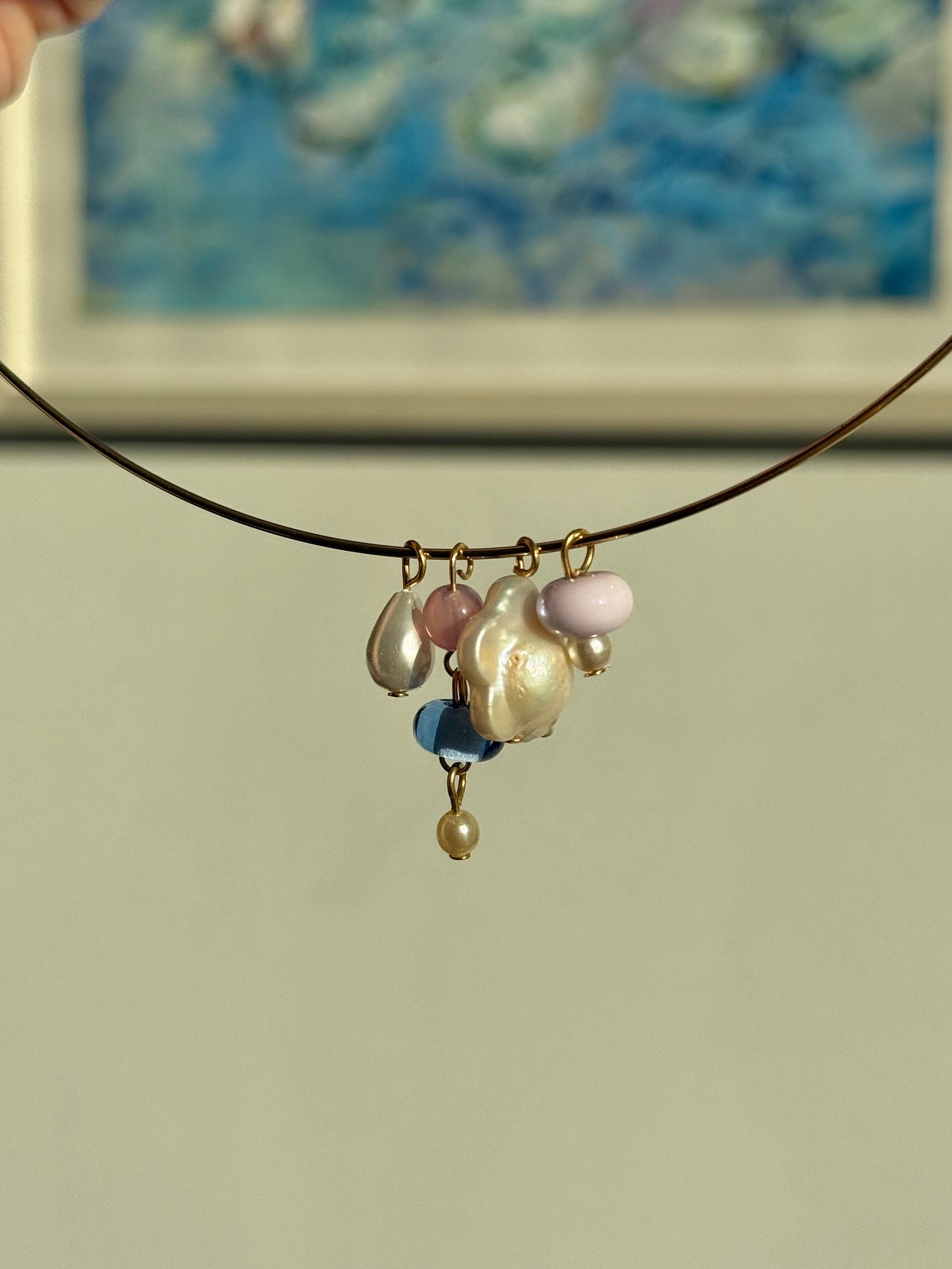 Flowering pearls choker