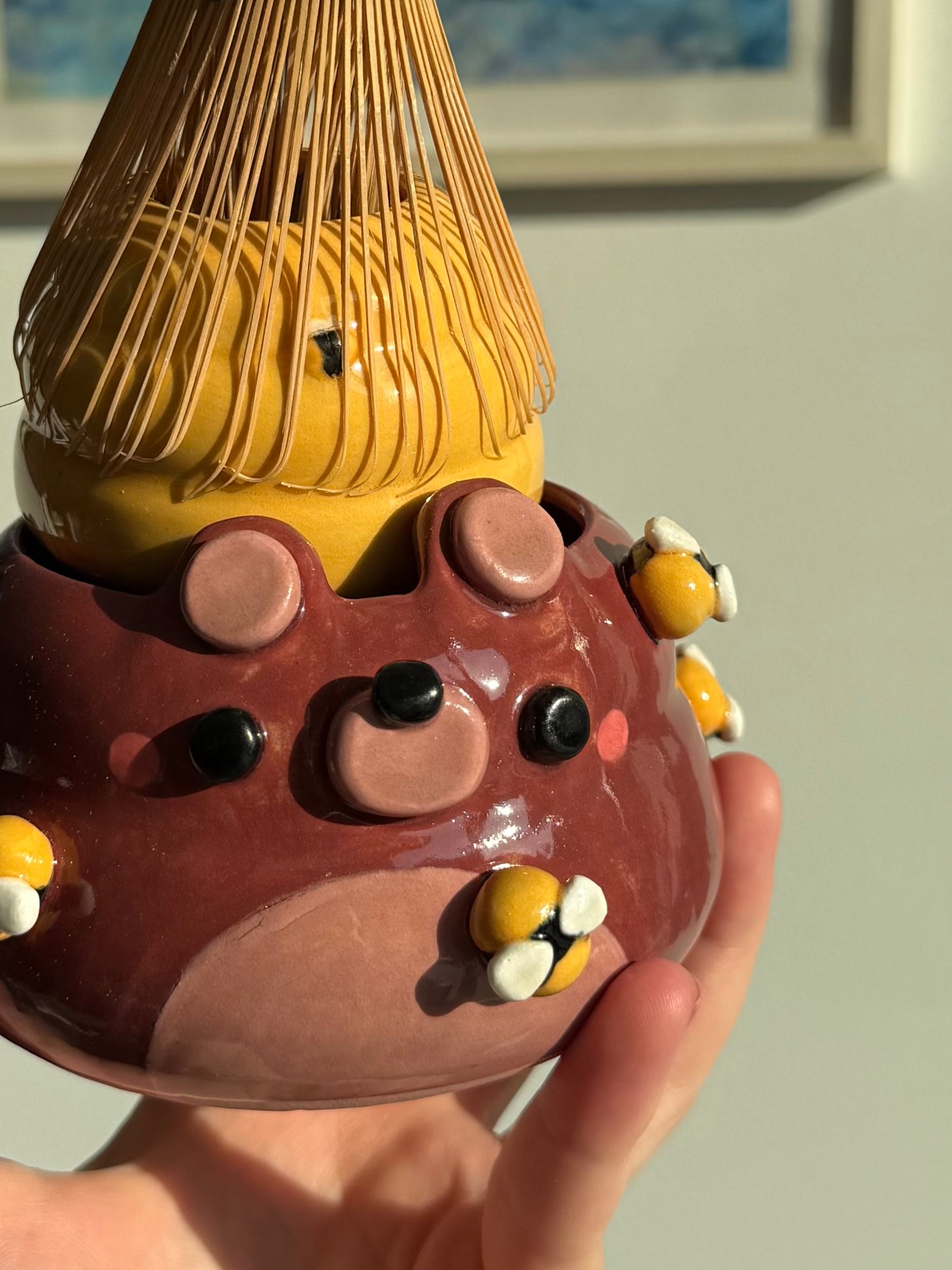 Hailey the Honeybear matcha bowl