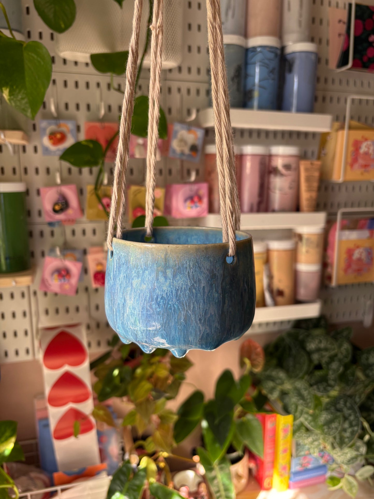 Dripping in Indigo Hanging Planter