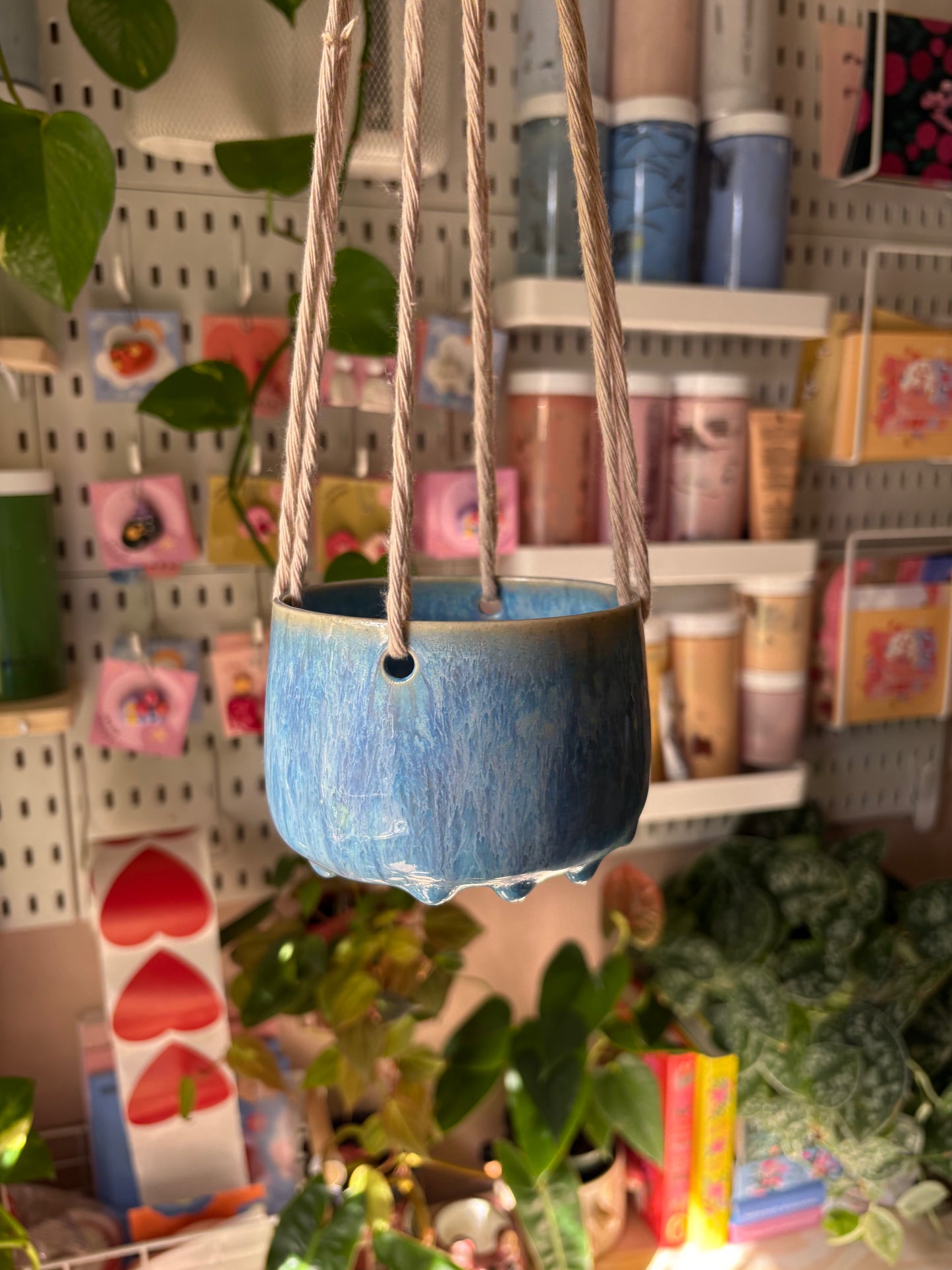 Dripping in Indigo Hanging Planter