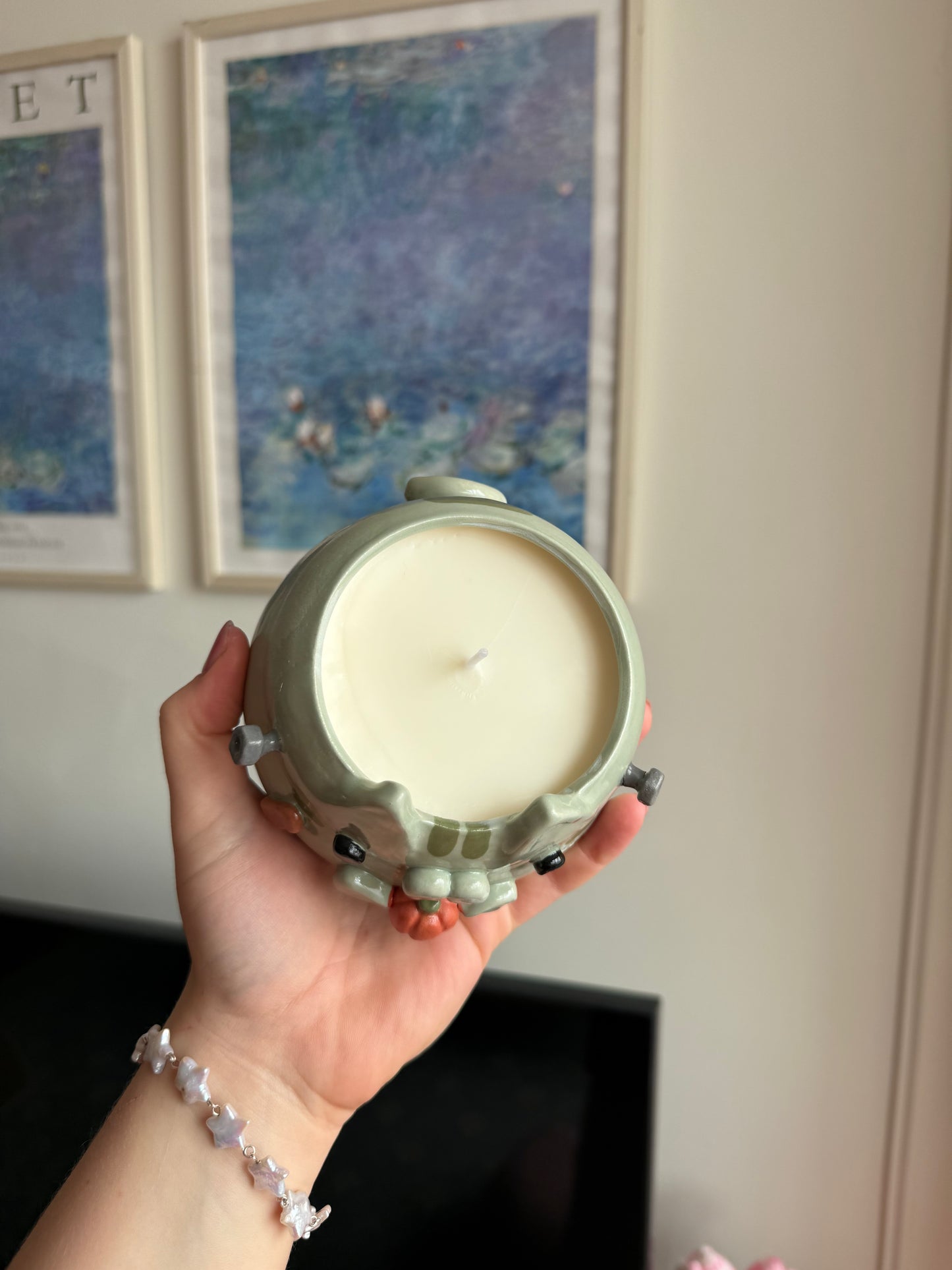 Frank the Monster Kitty Candle