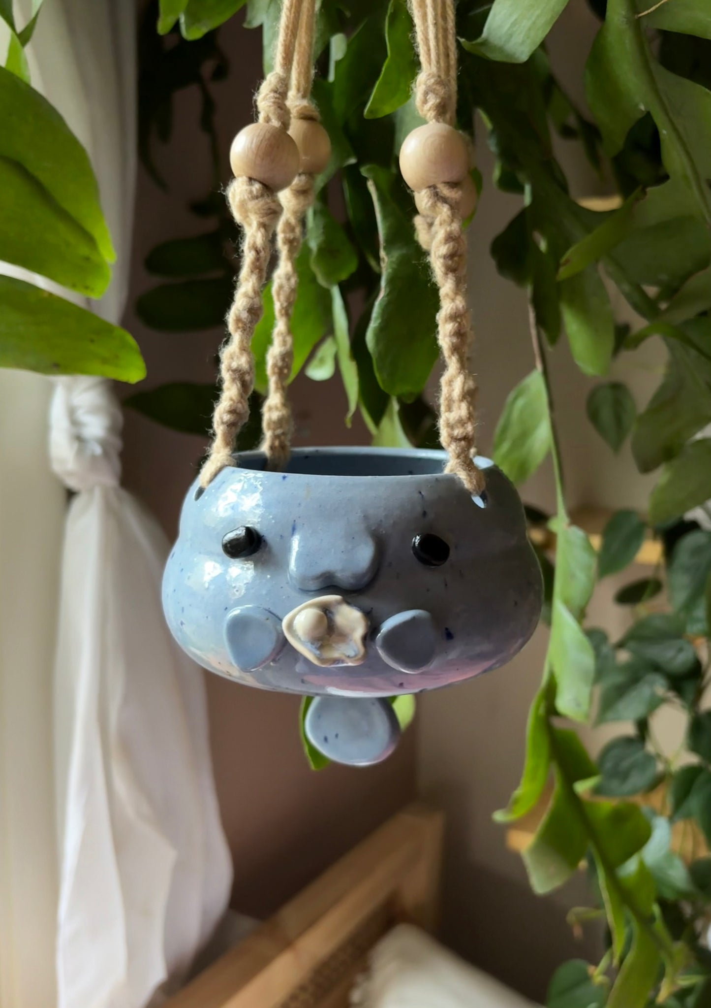 Monty Manatee Hanging Planter