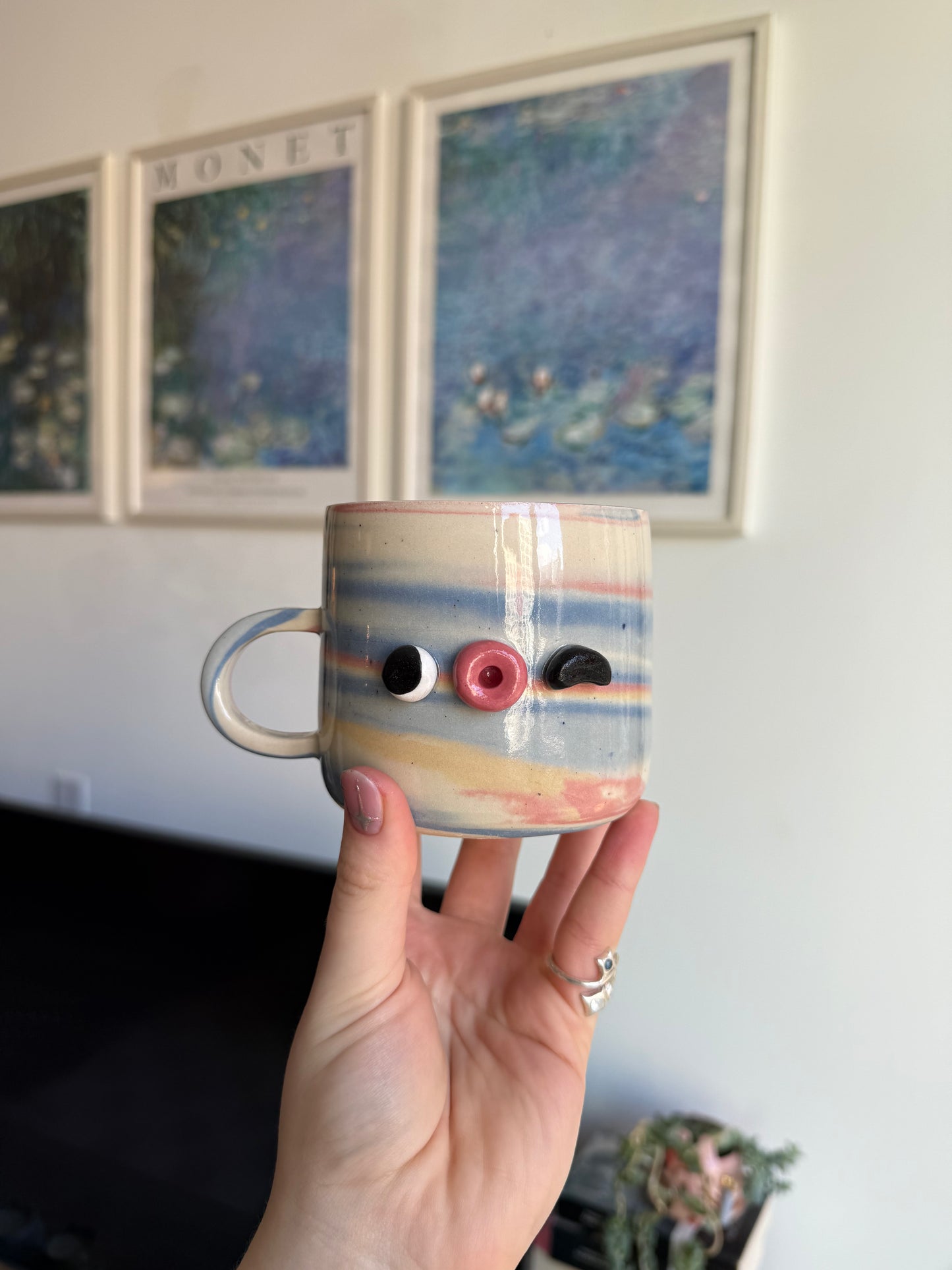 Blue swirl mug