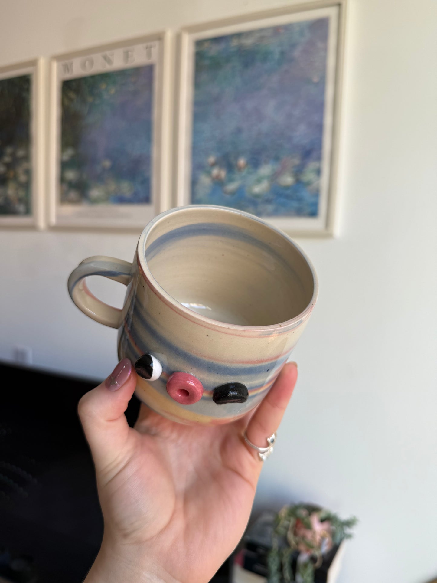 Blue swirl mug