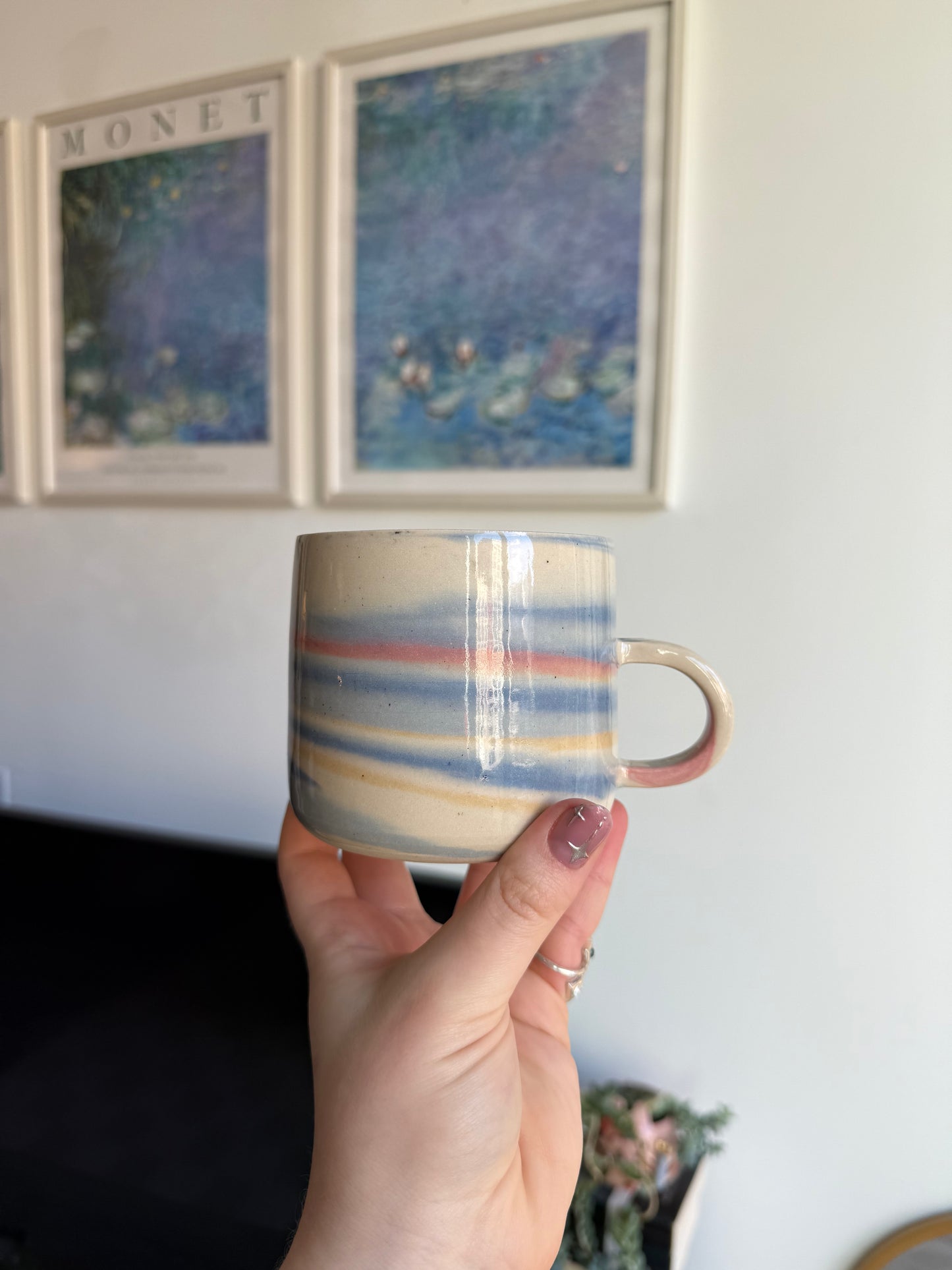 Blue swirl mug