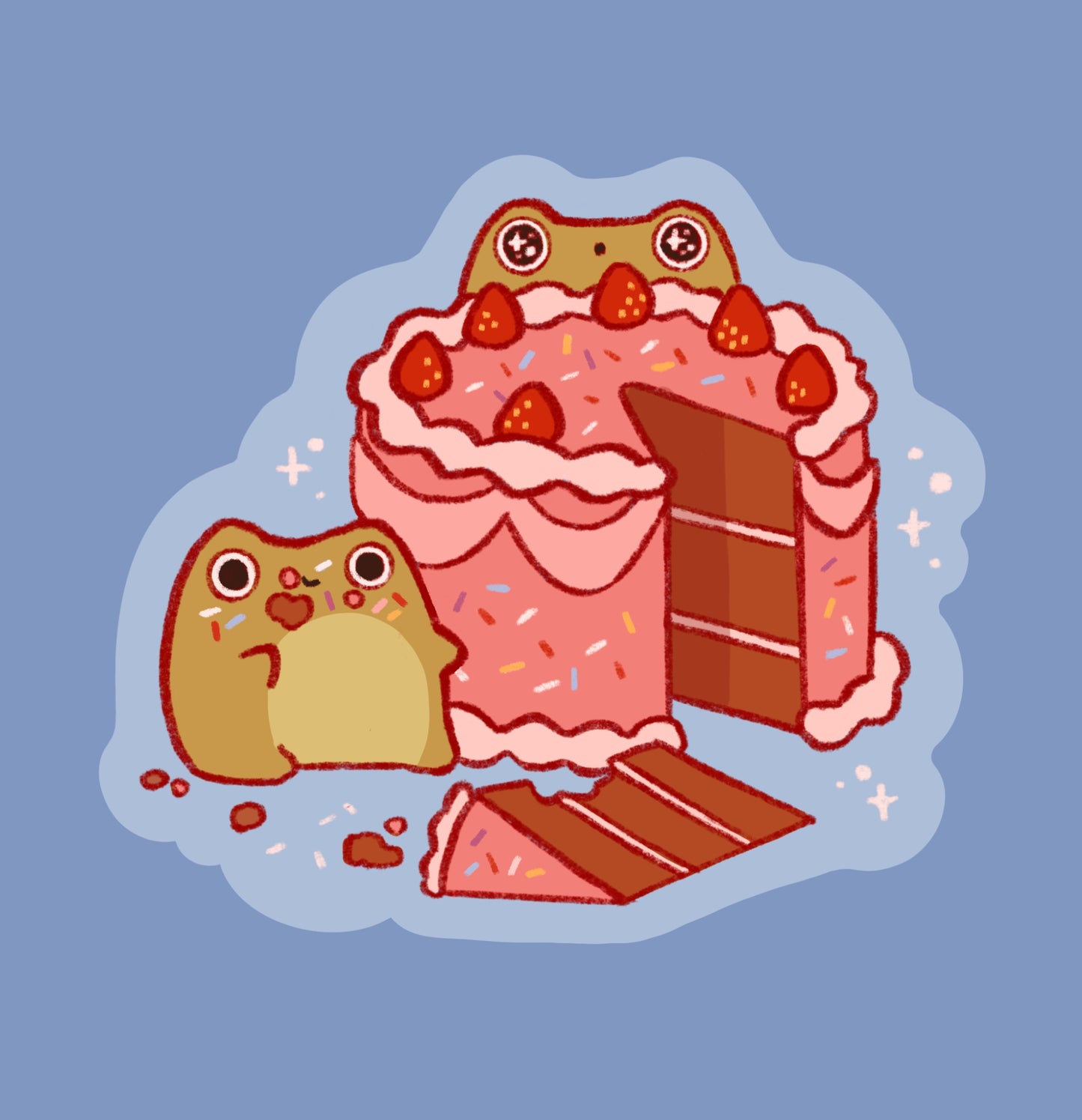 Froggie cake sticker