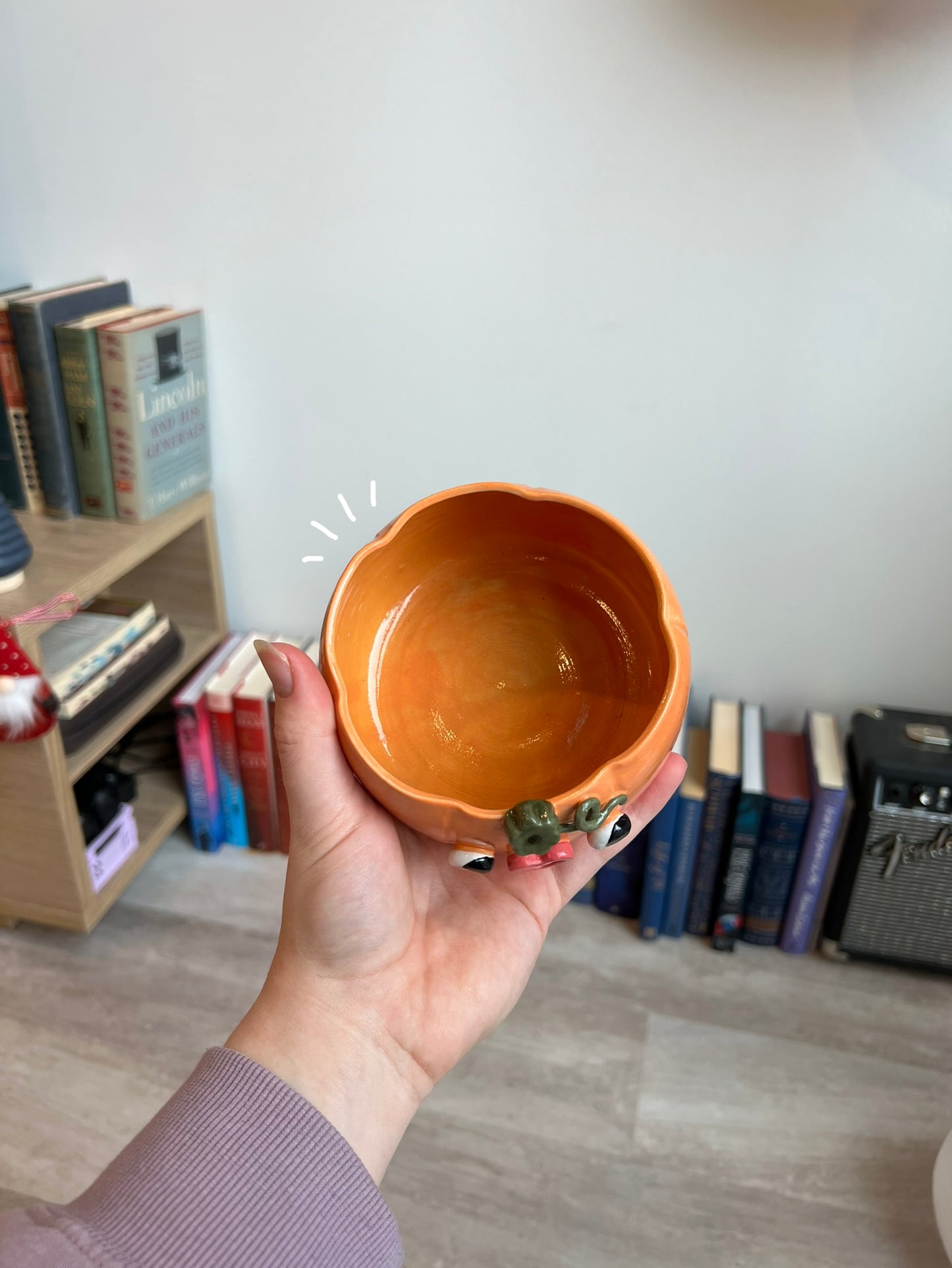 Pumpkin yarn bowl