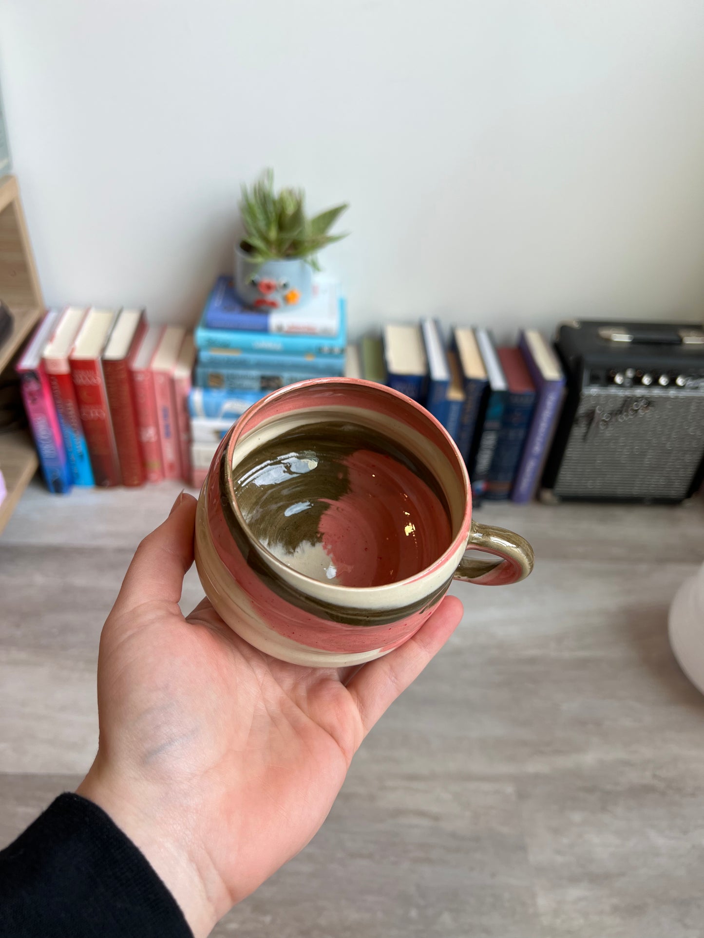 Pinky Matcha swirl mug