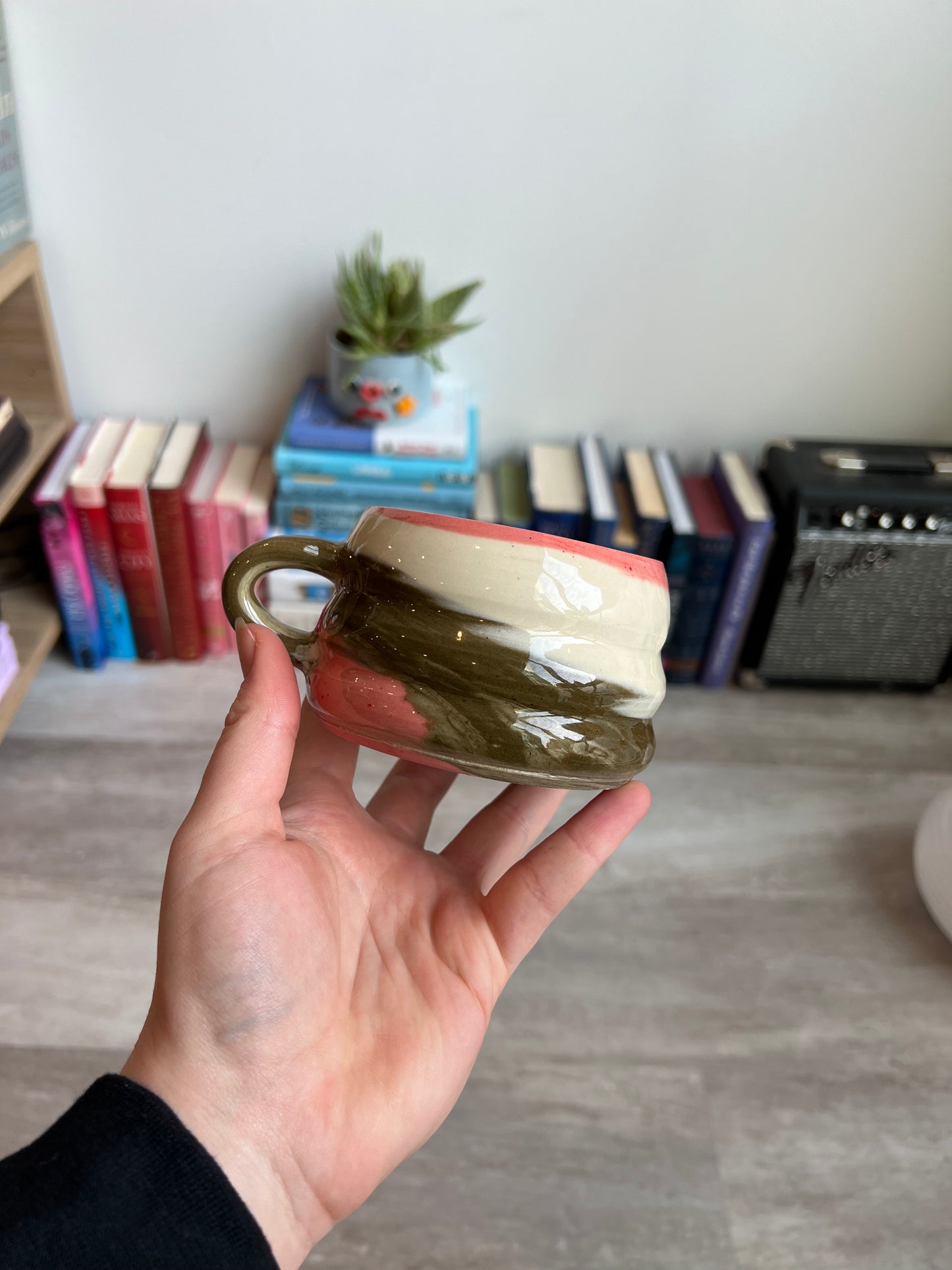 Pinky Matcha swirl mug