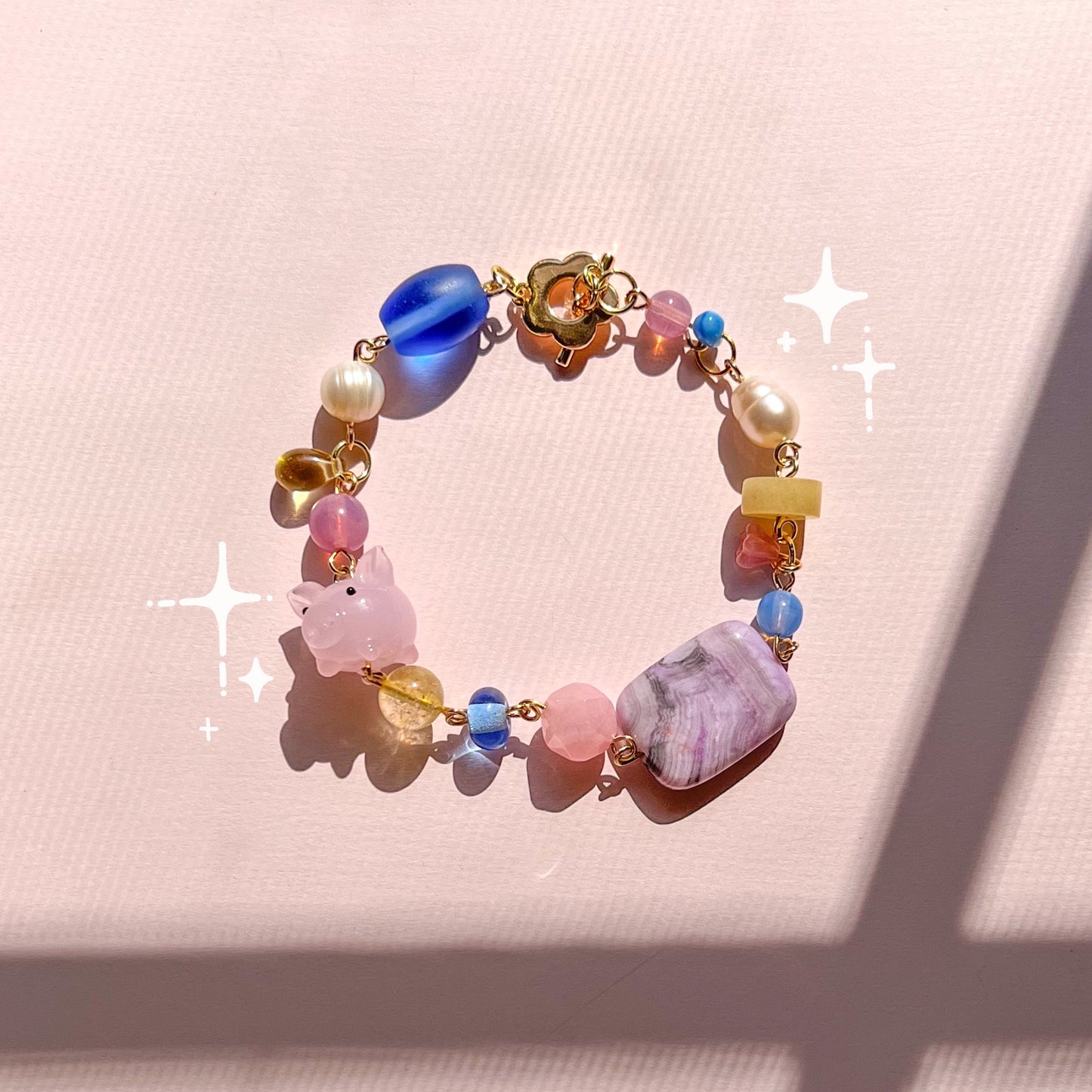 Piggy charm bracelet