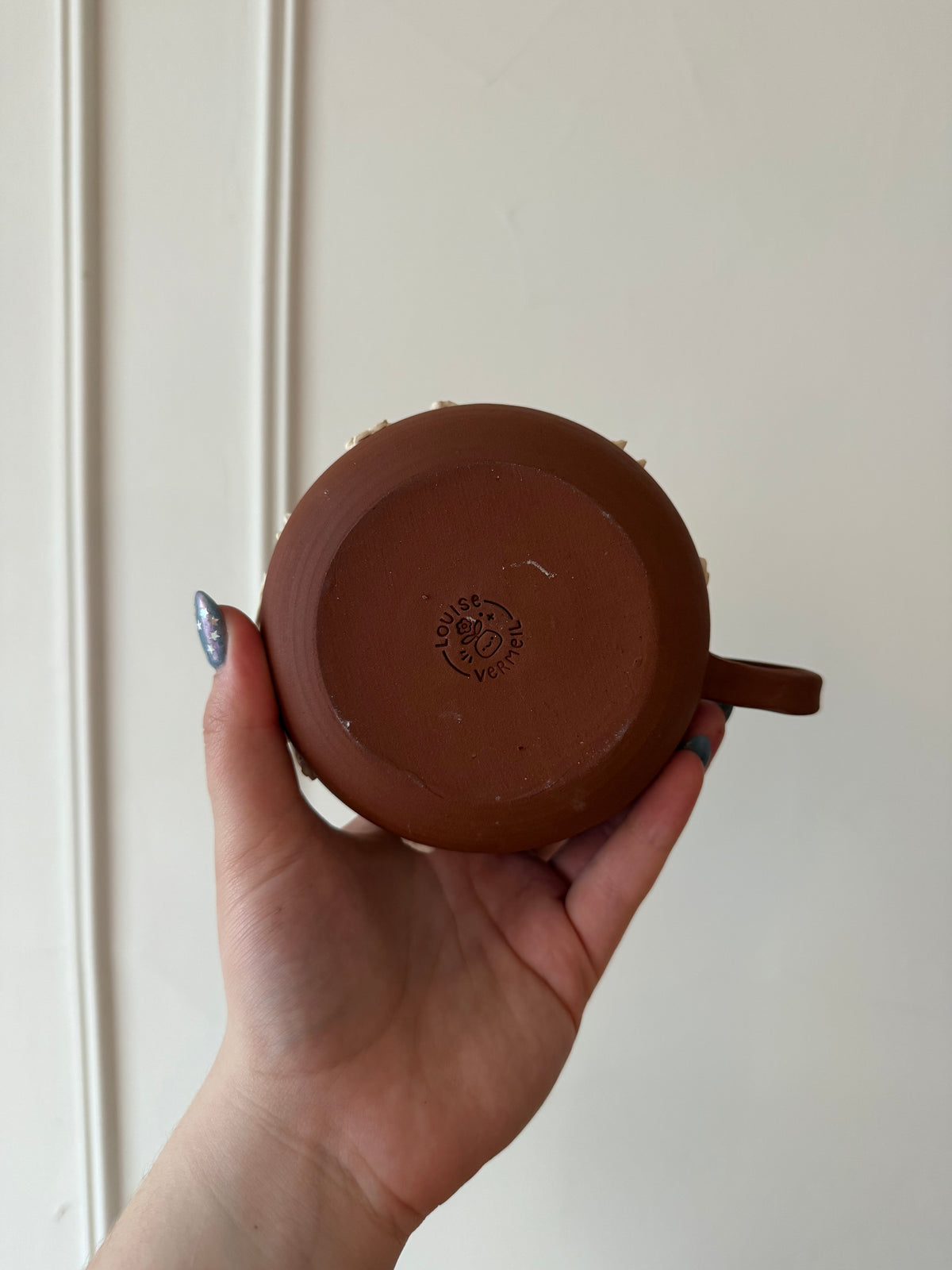 Lilac & Red Dino Tracks Mug