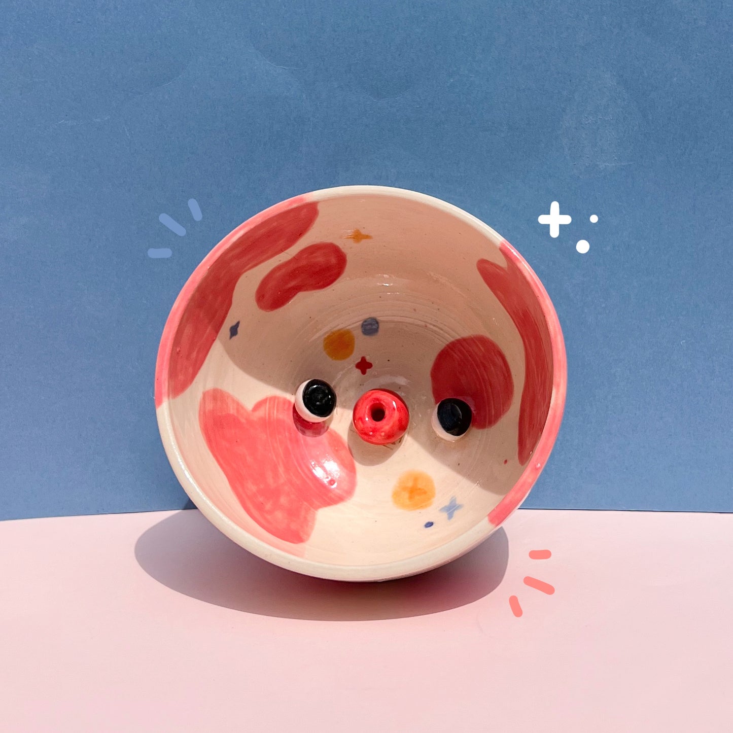 Pink moo moo bowl