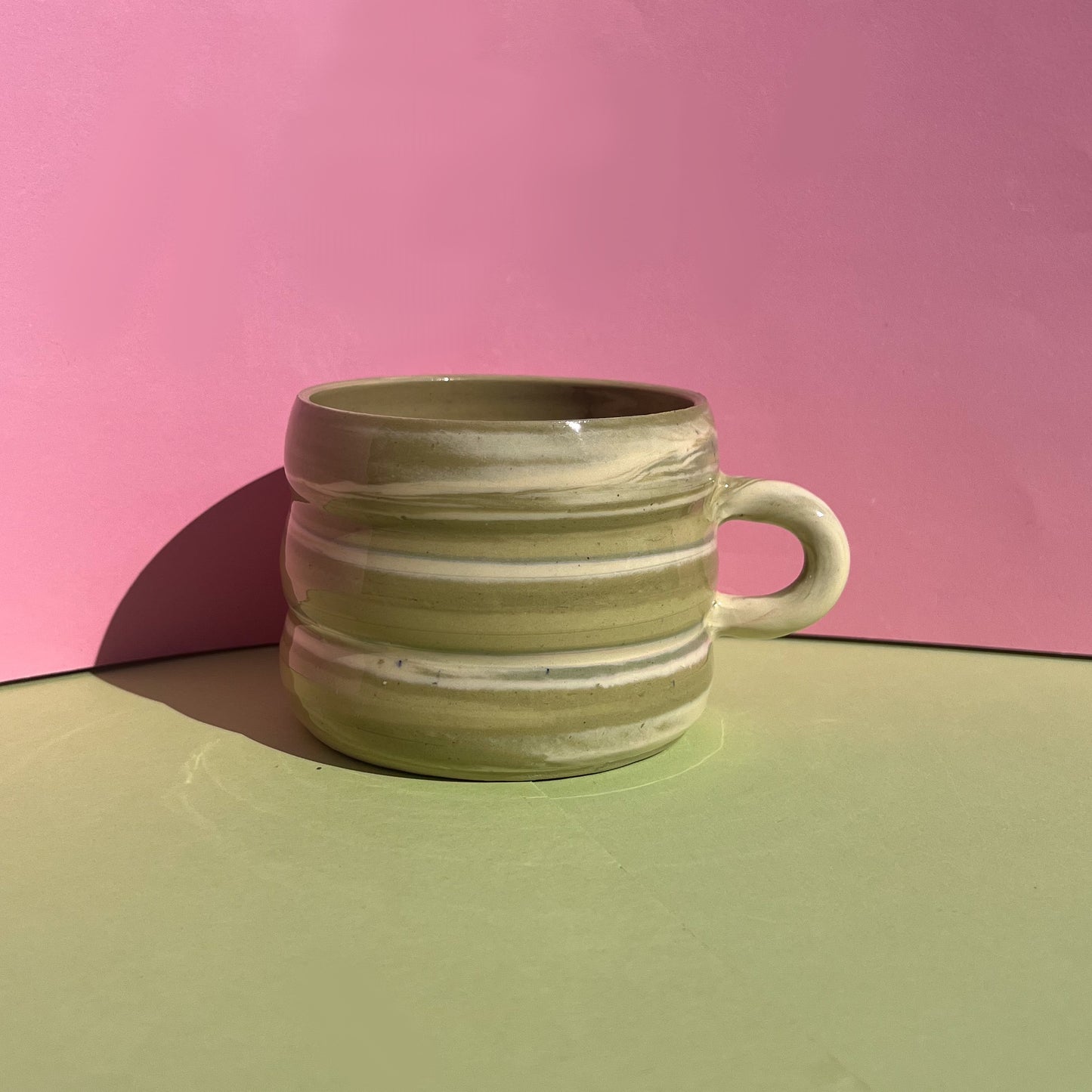 Tall matcha swirl mug