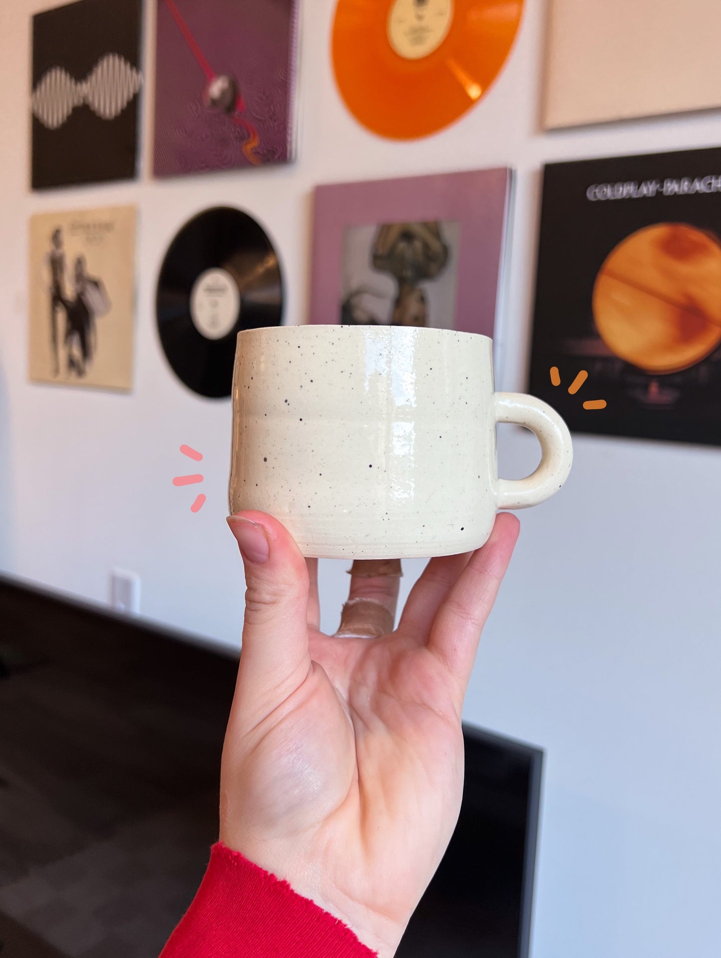 Speckled pumpkin mug