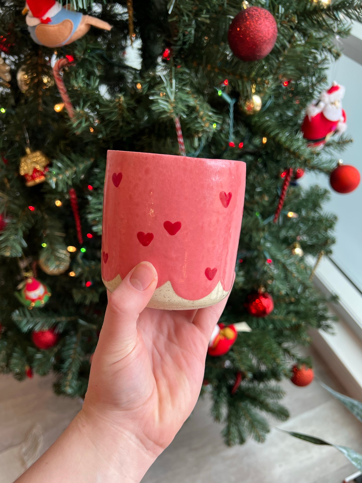 Heart latte cup