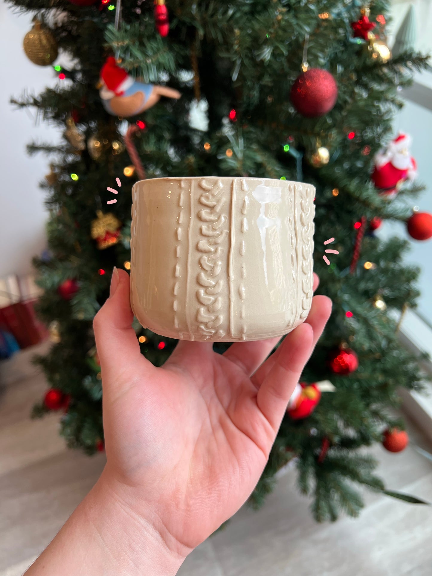 Cozy sweater latte cup