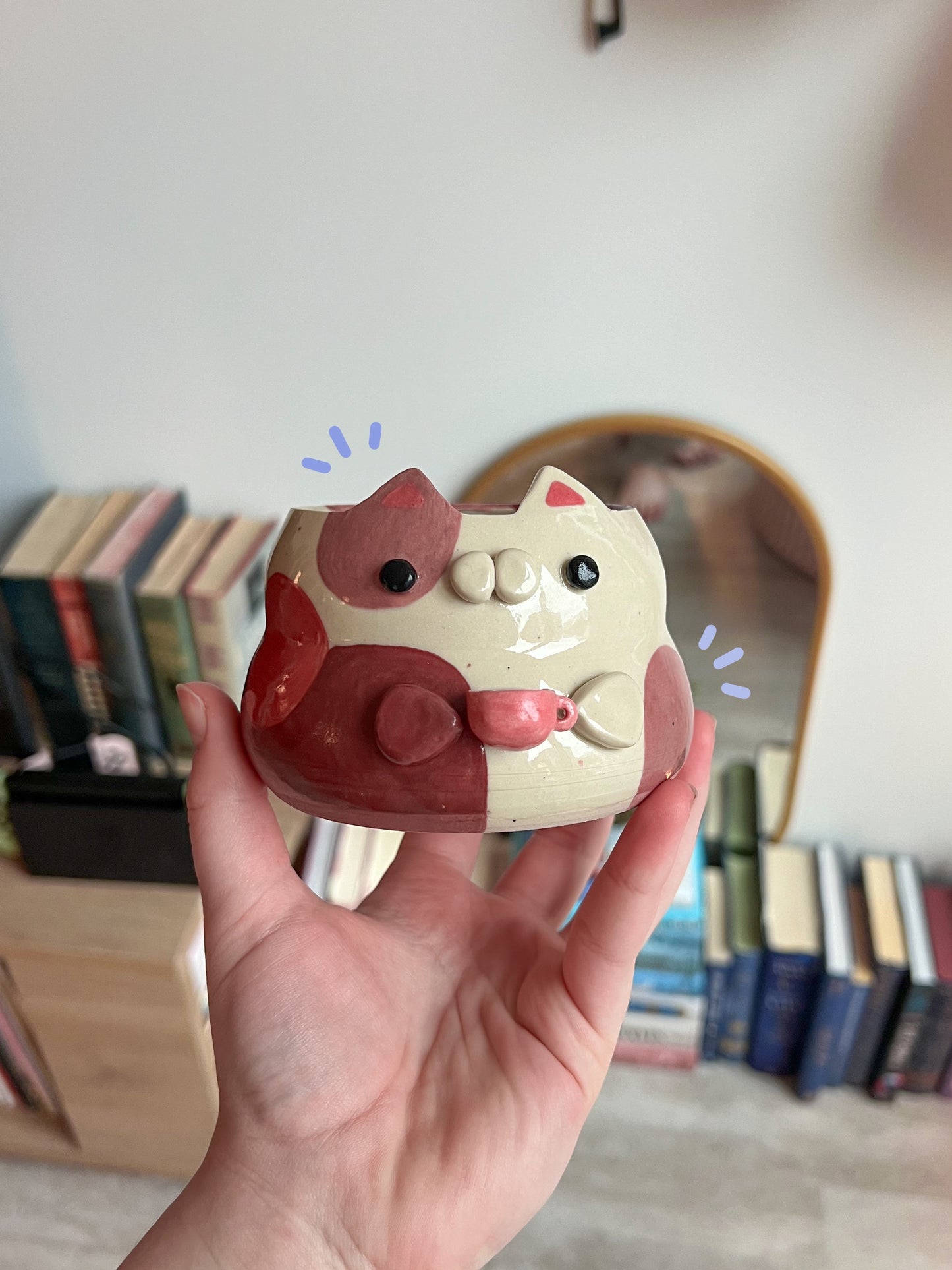 Calico coffee cat