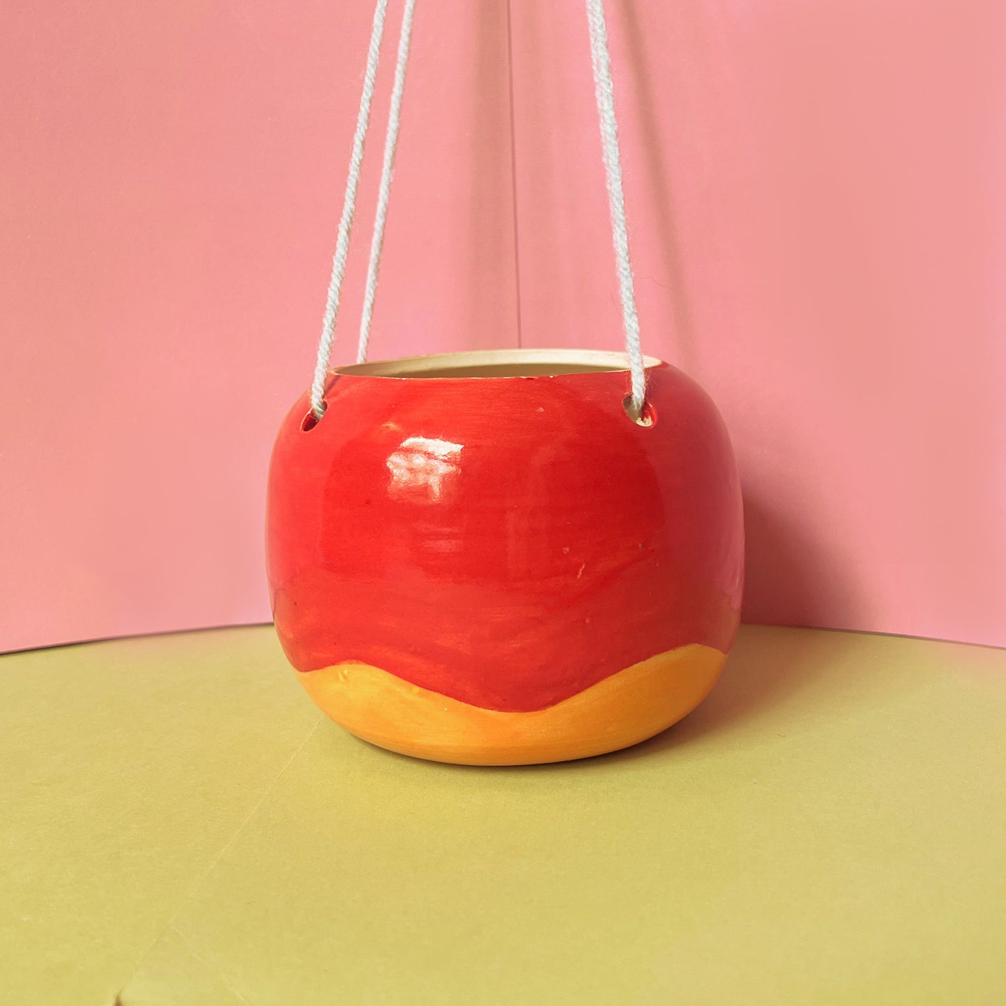 Apple hanging planter