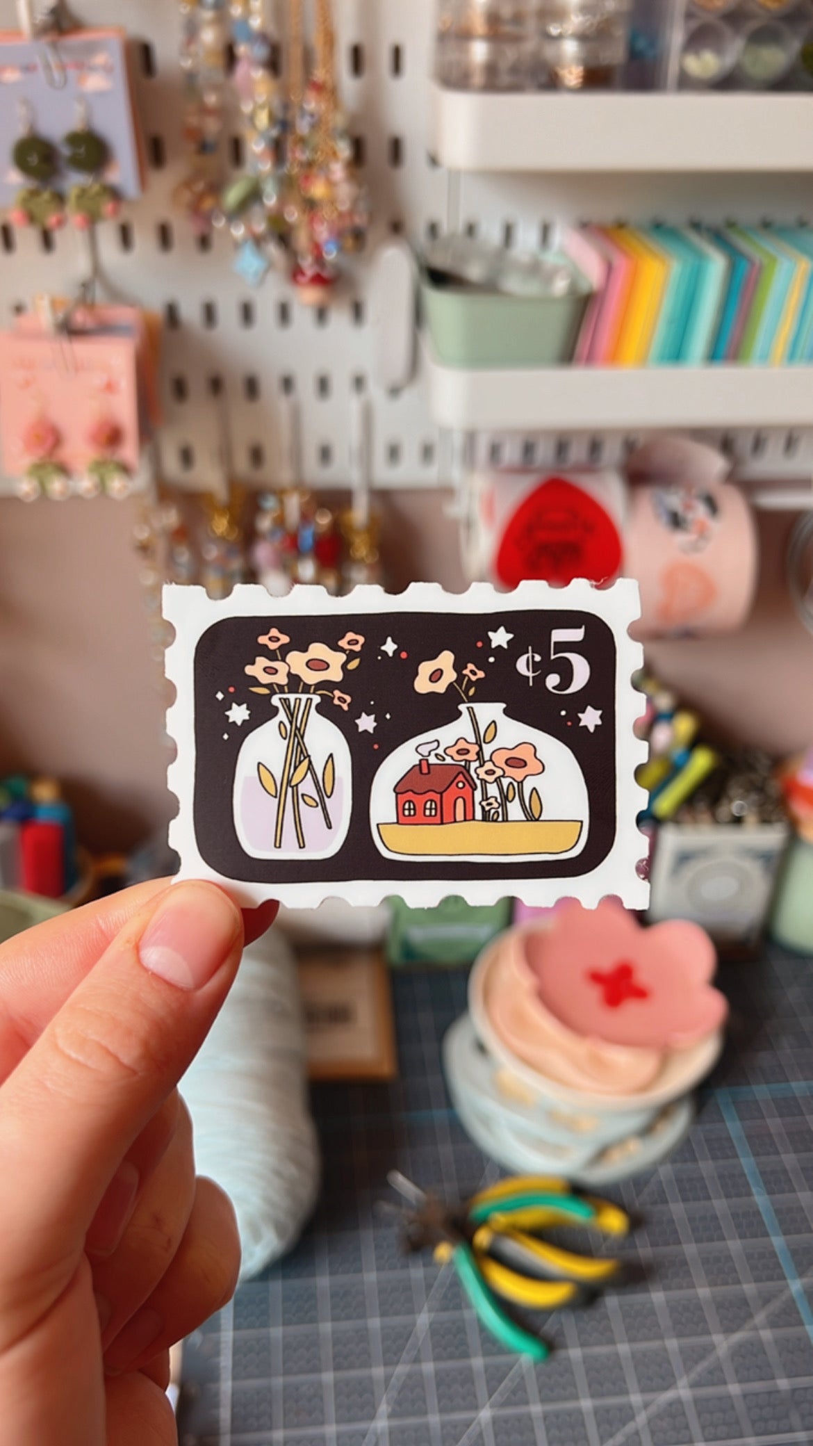 Postal stamp sticker