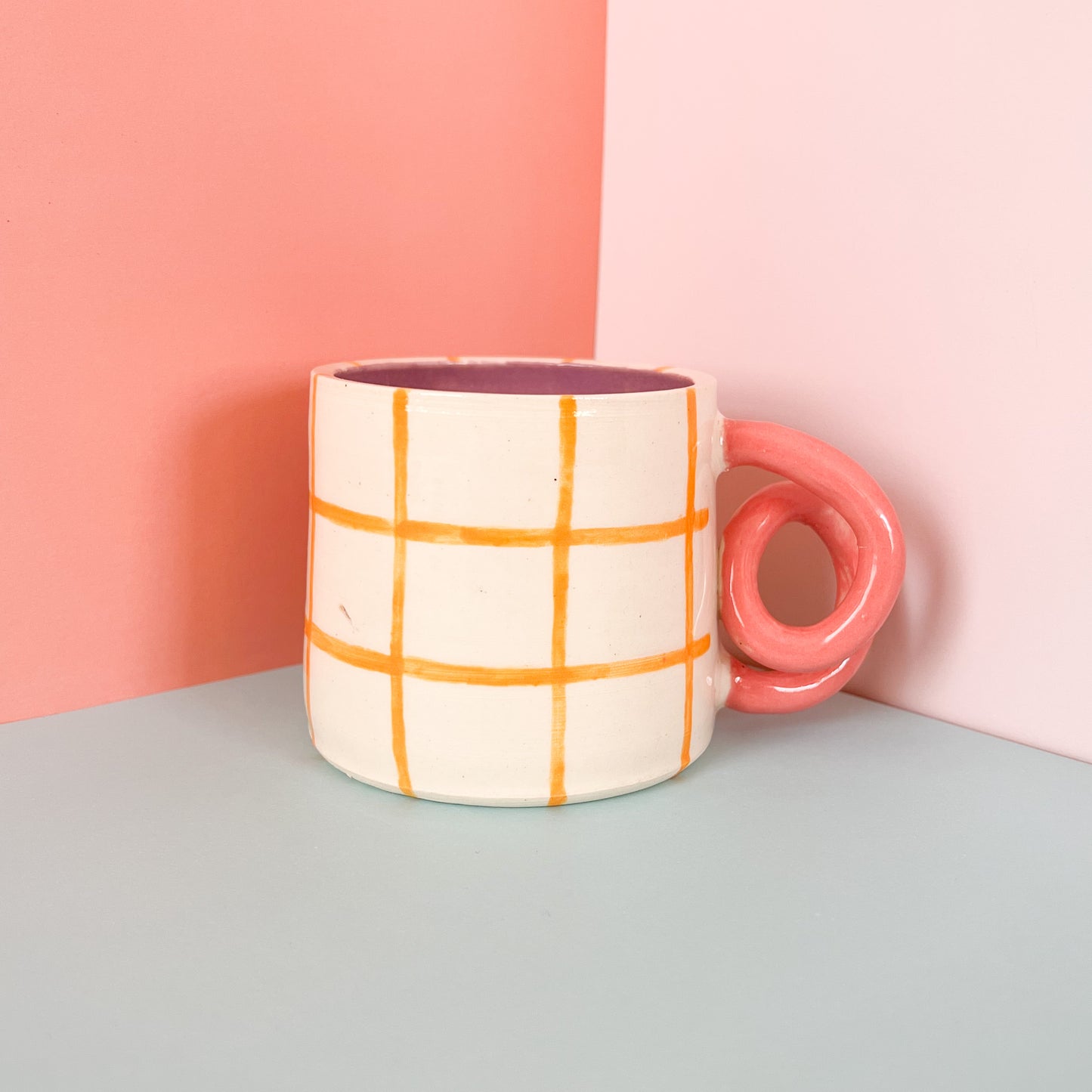Yellow & pink love mug