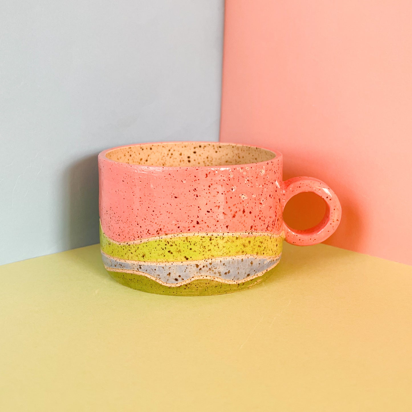 Red sunrise mug