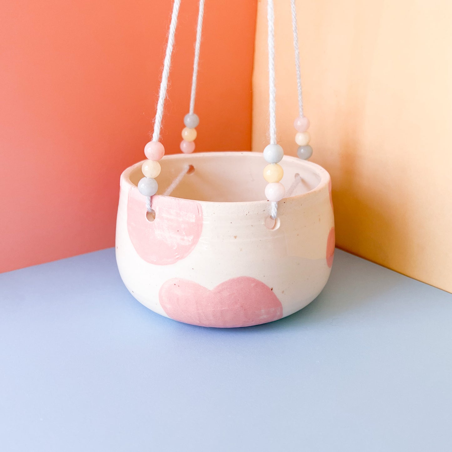 Pastel Cow Hanging Planter