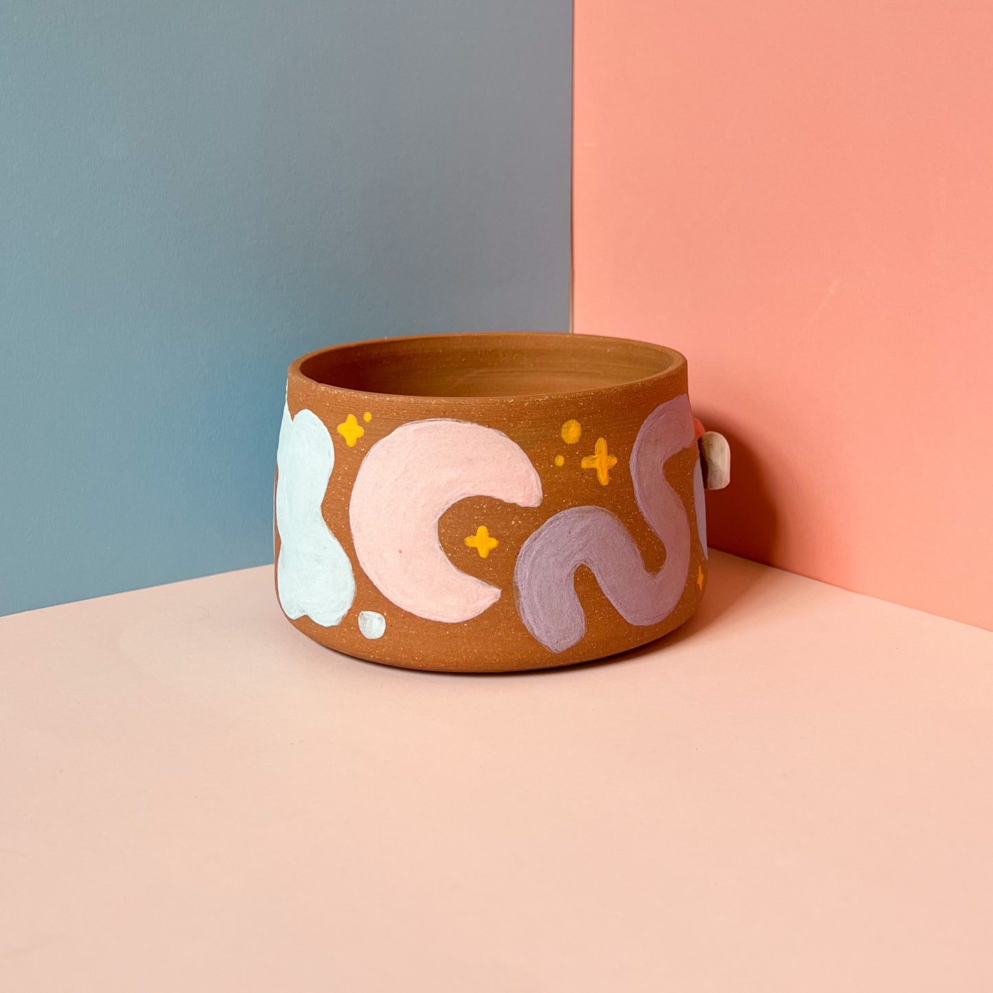 Pastel shapes planter