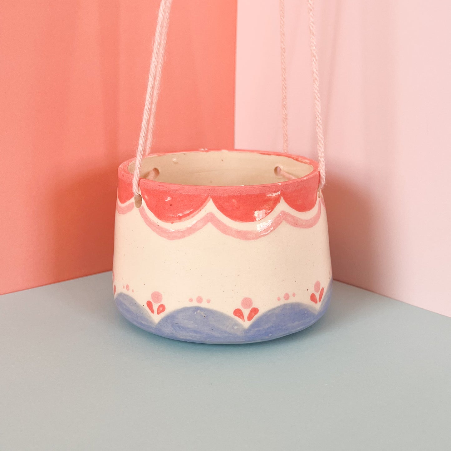 Hanging ornate planter
