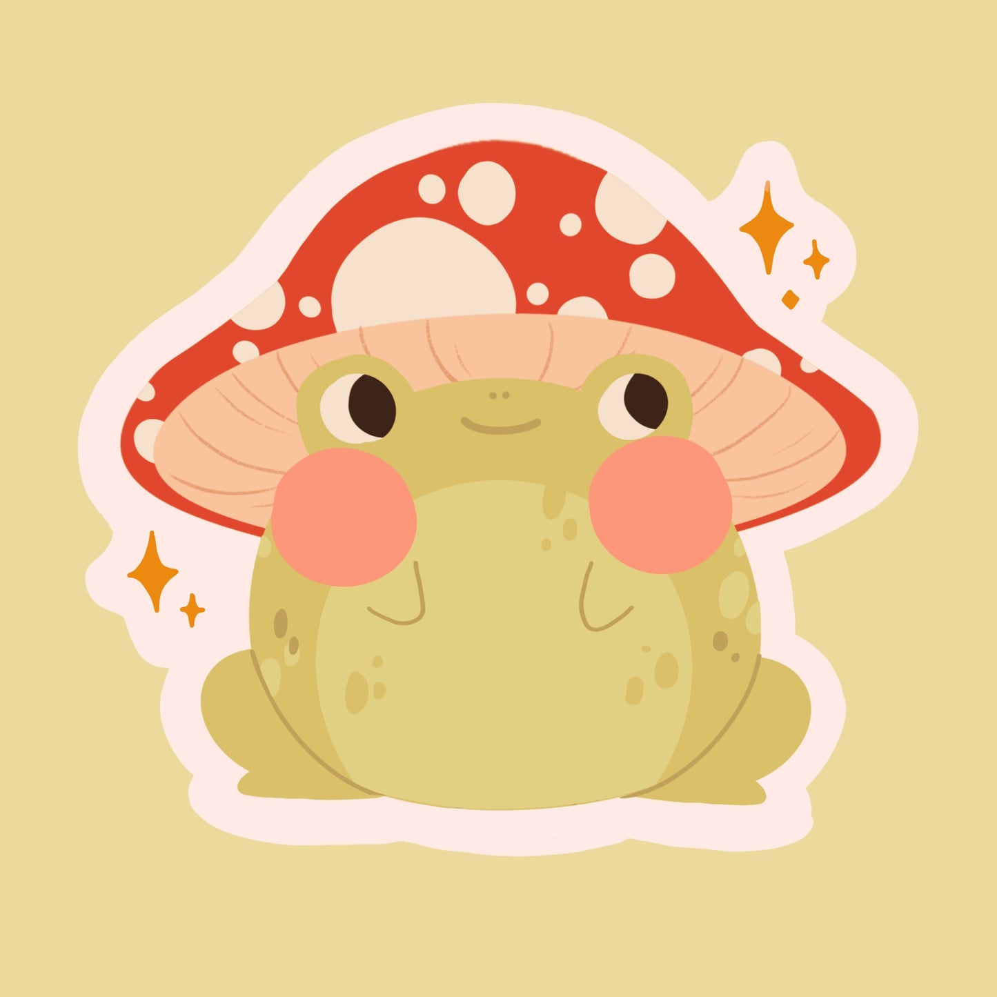 Mushroom Froggie Sticker