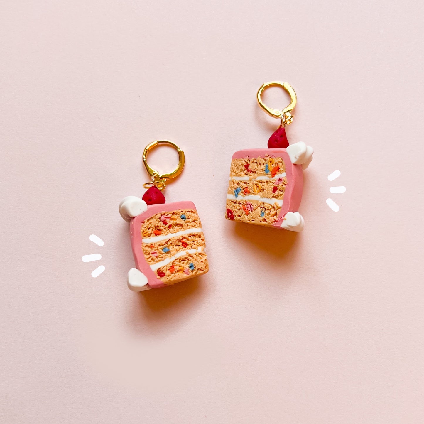 Birthday cake earrings!