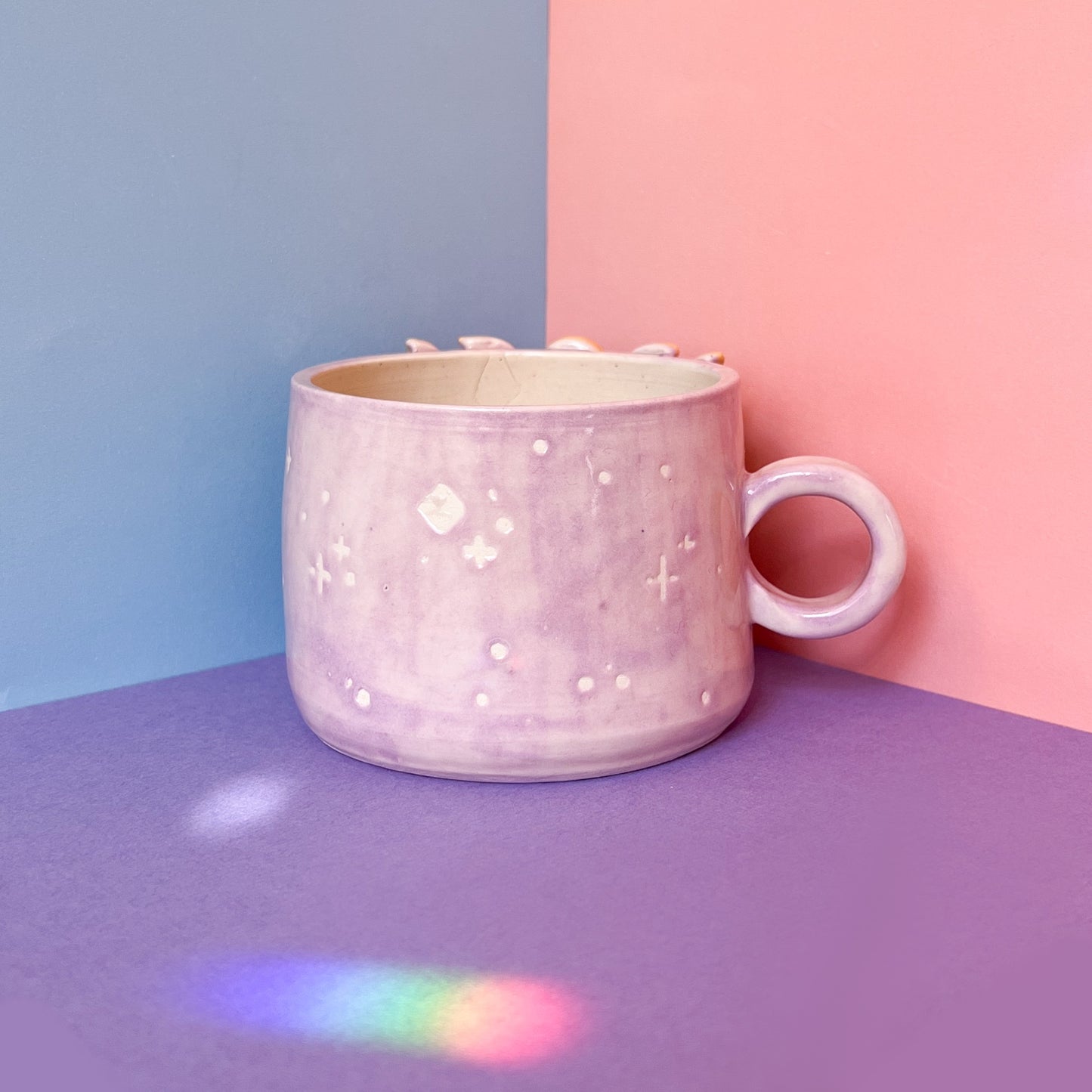 Lavender moon phase mug