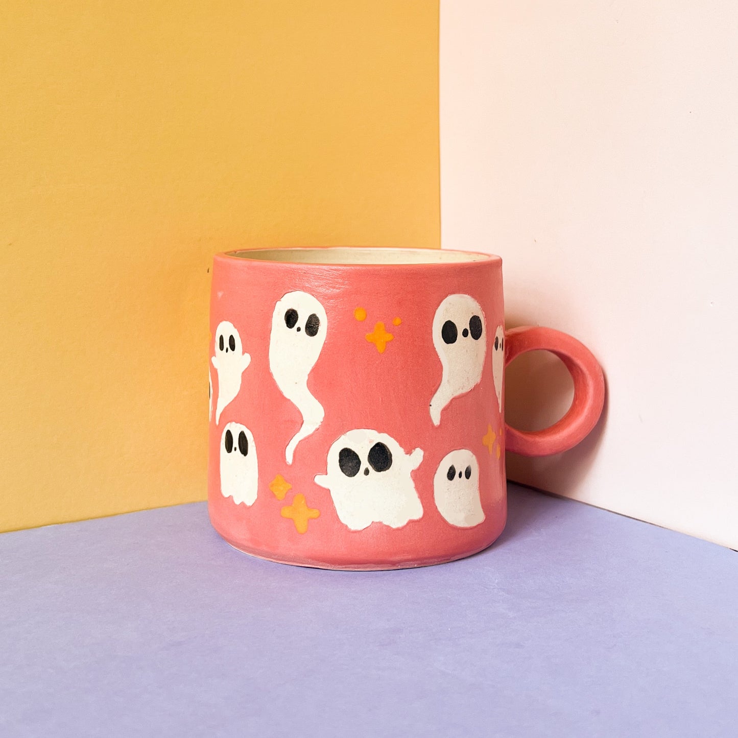 Pink ghostie mug