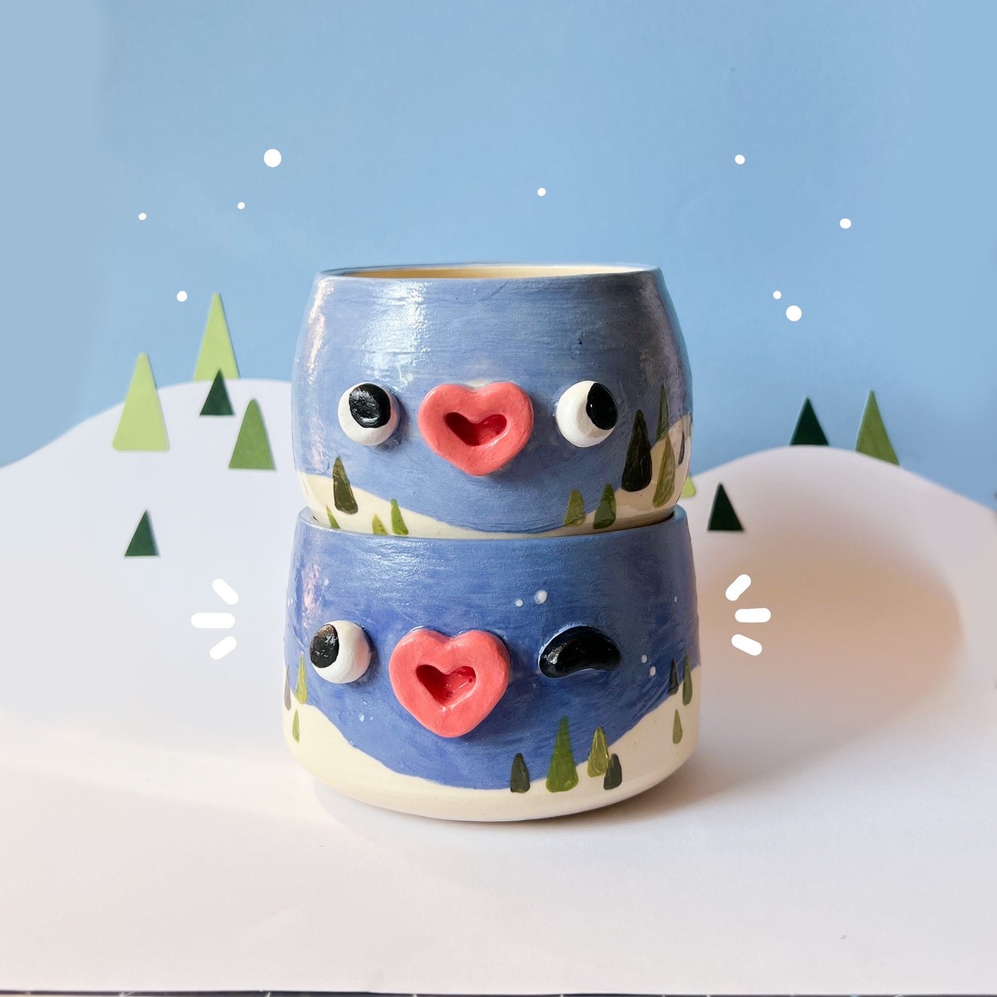 Snowy fields planter