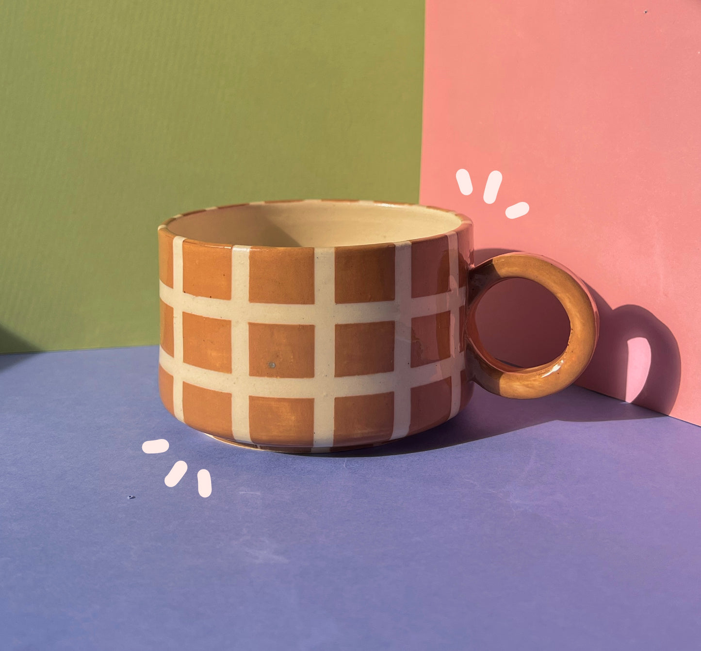 Cocoa grid mug