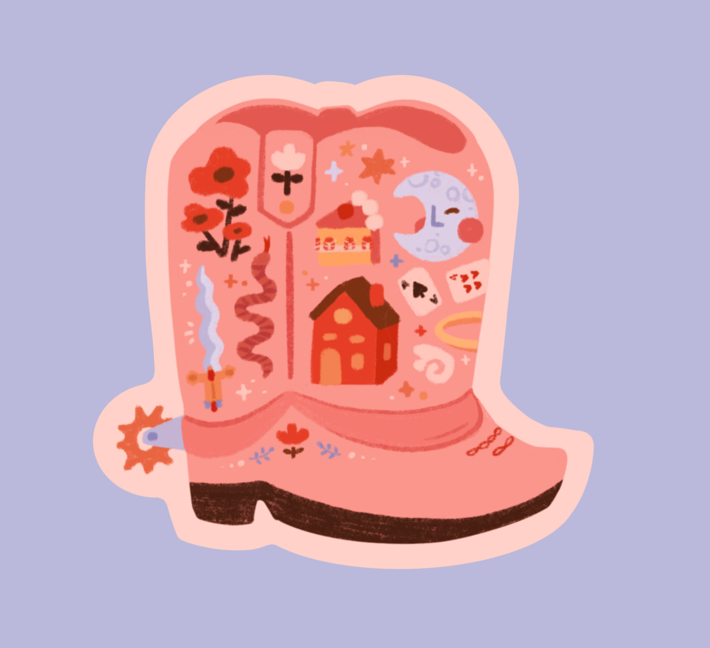 Cowboy boot sticker