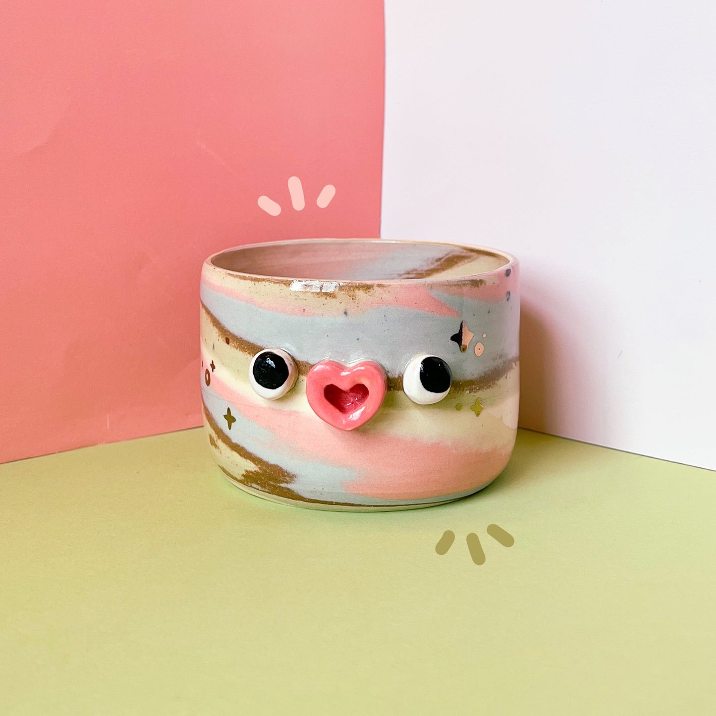 Earth tone swirl planters