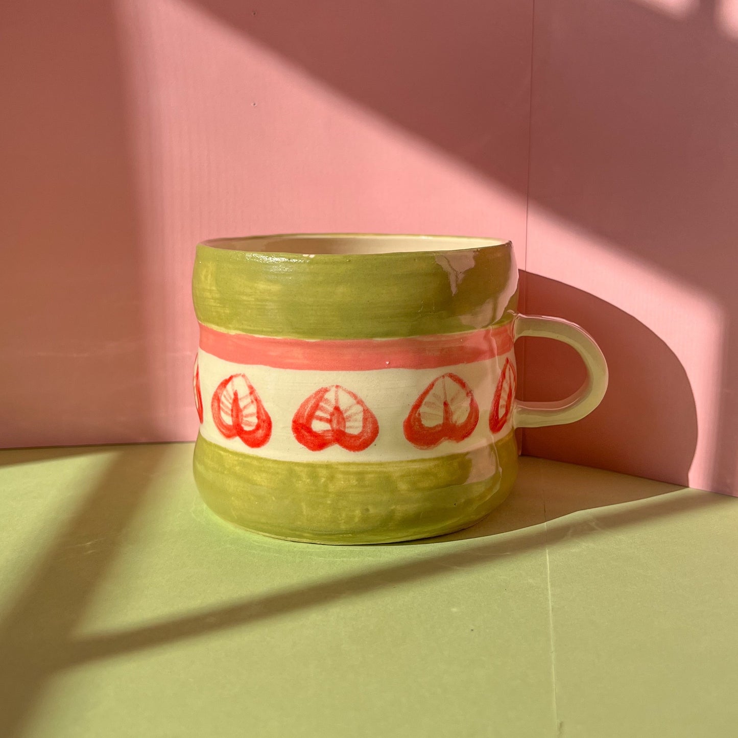 Matcha cake mug