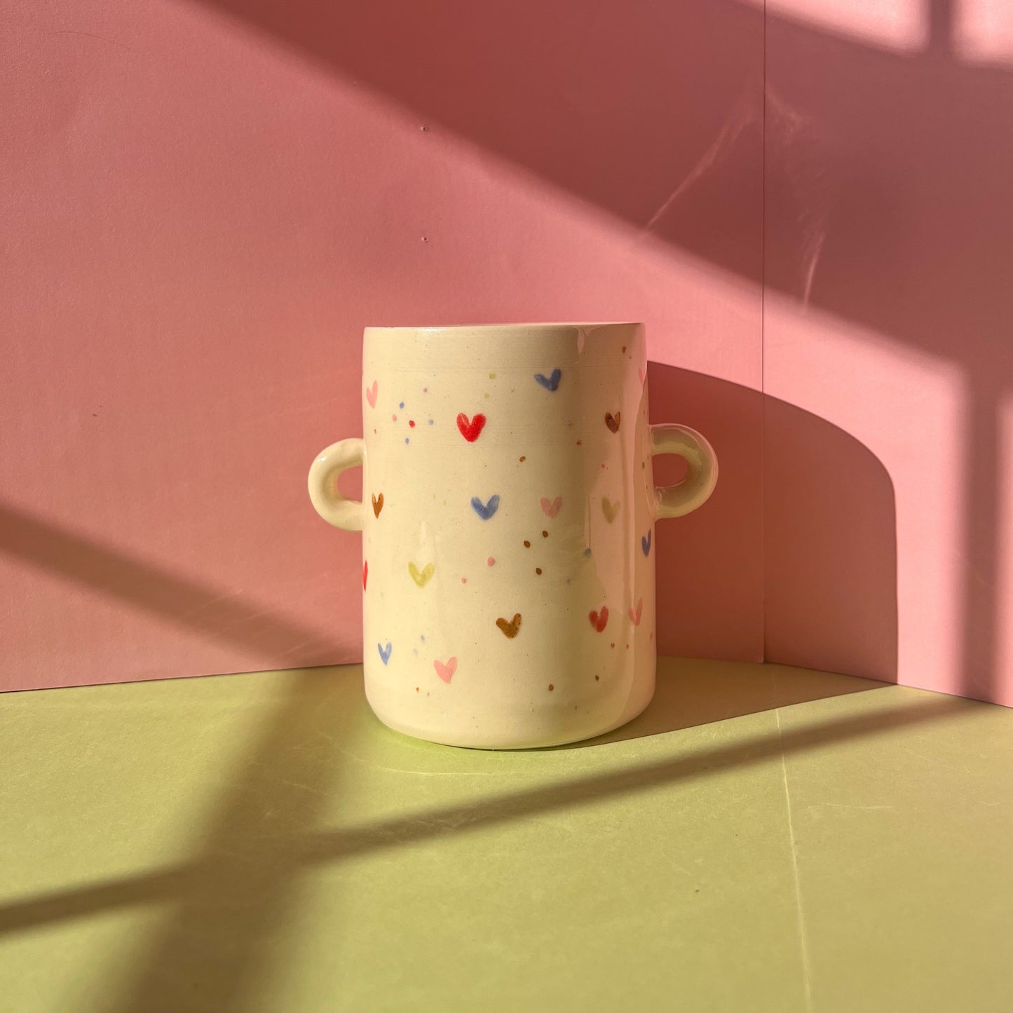 Tall heart vase