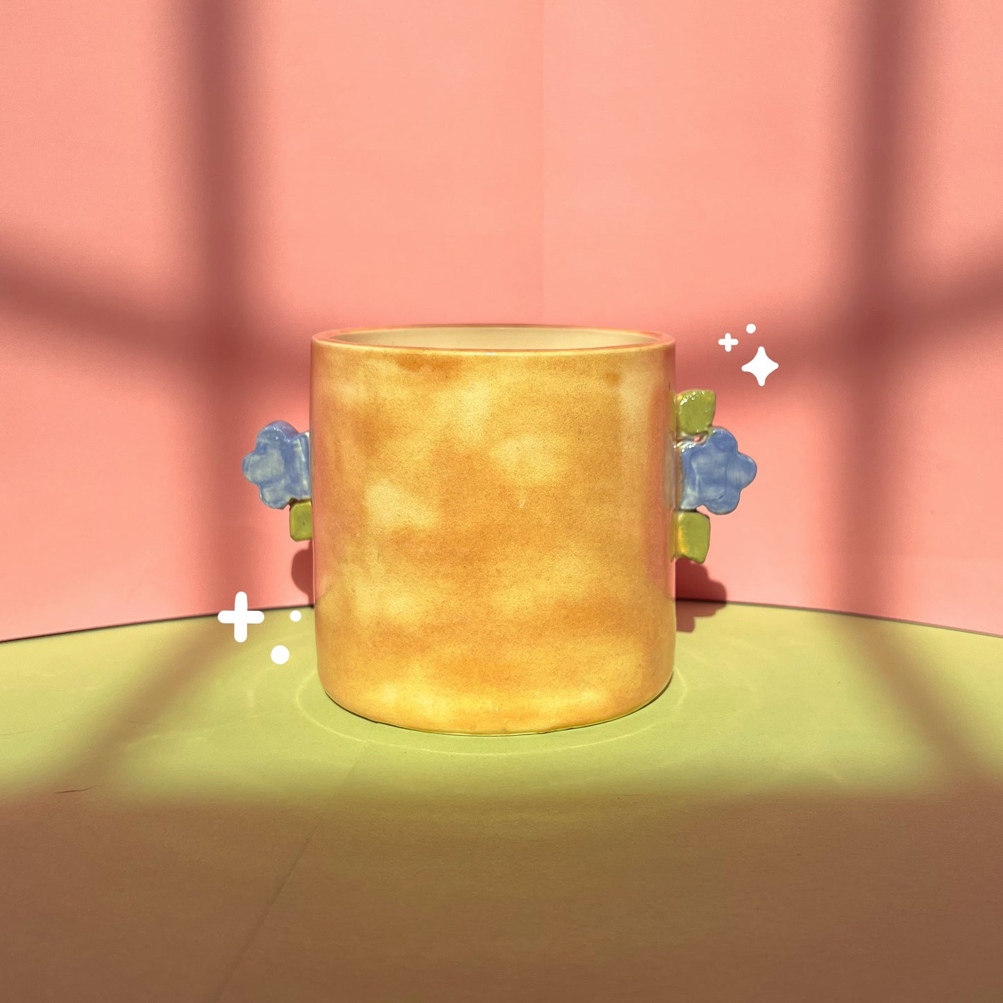 Golden flower vase