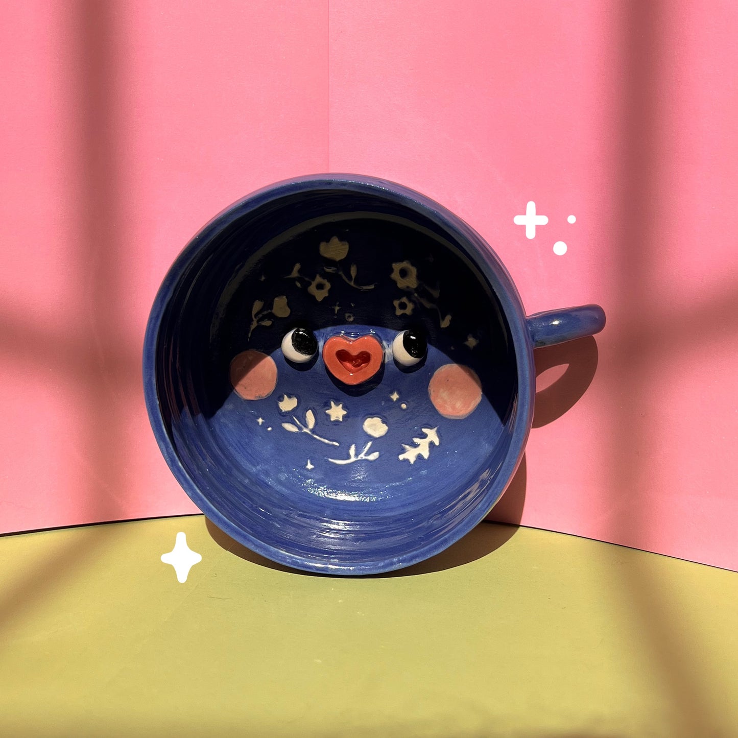 Intricate flower mug