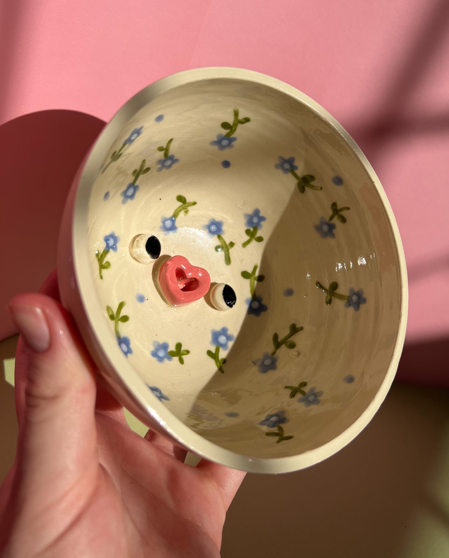 Baby blue flower bowl