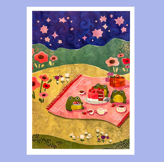 Froggie picnic print