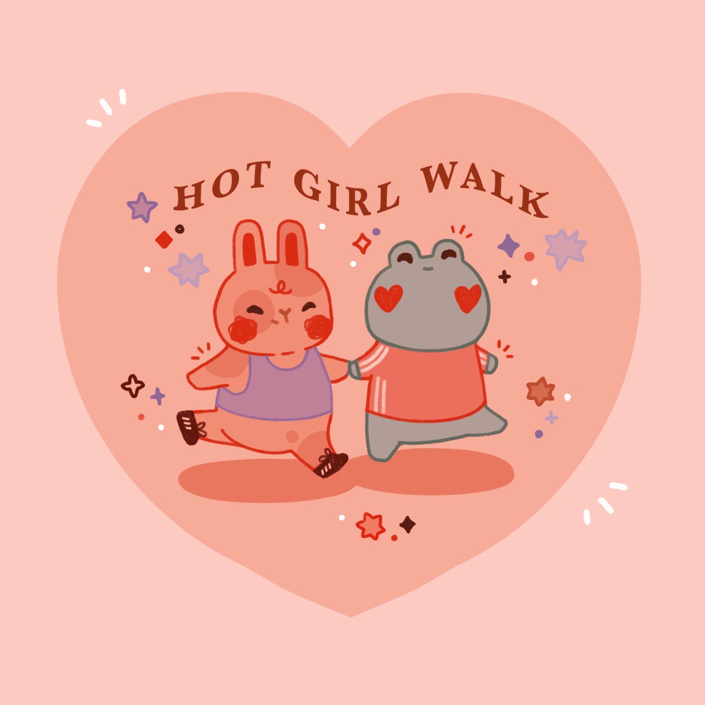 Hot girl walk sticker