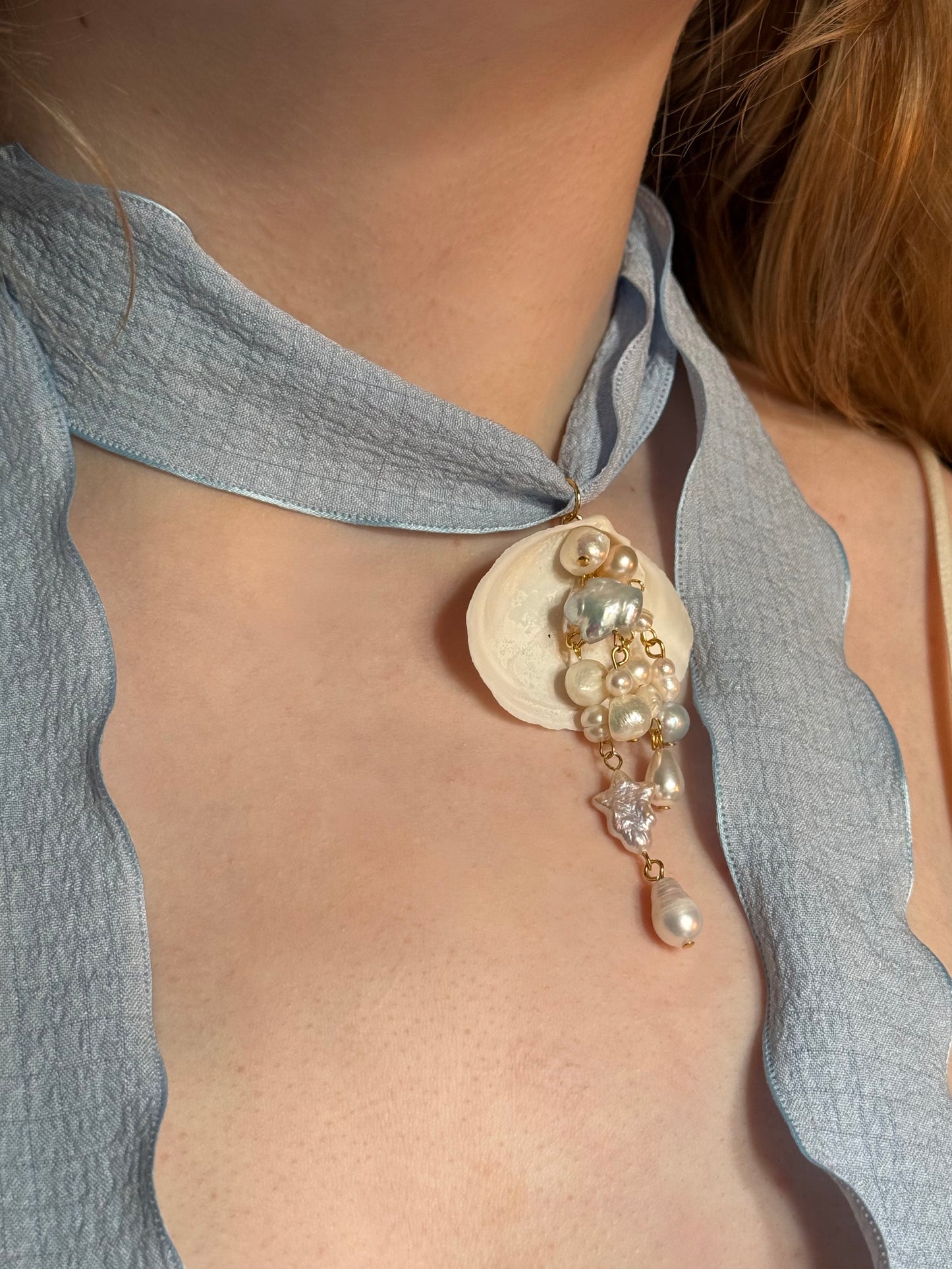 Cascading pearls necklace